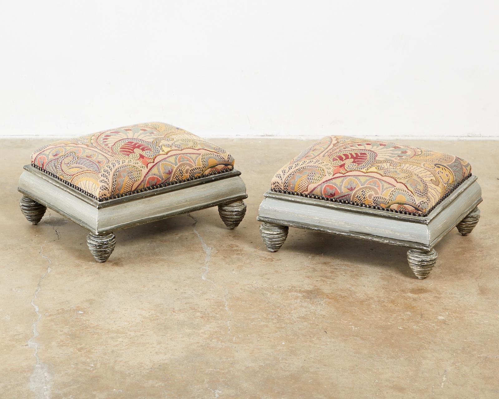 Midcentury French Brunschwig and Fils Footstools 8
