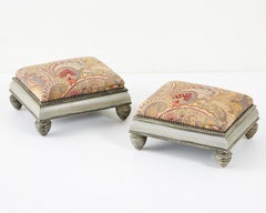 Midcentury French Brunschwig and Fils Footstools