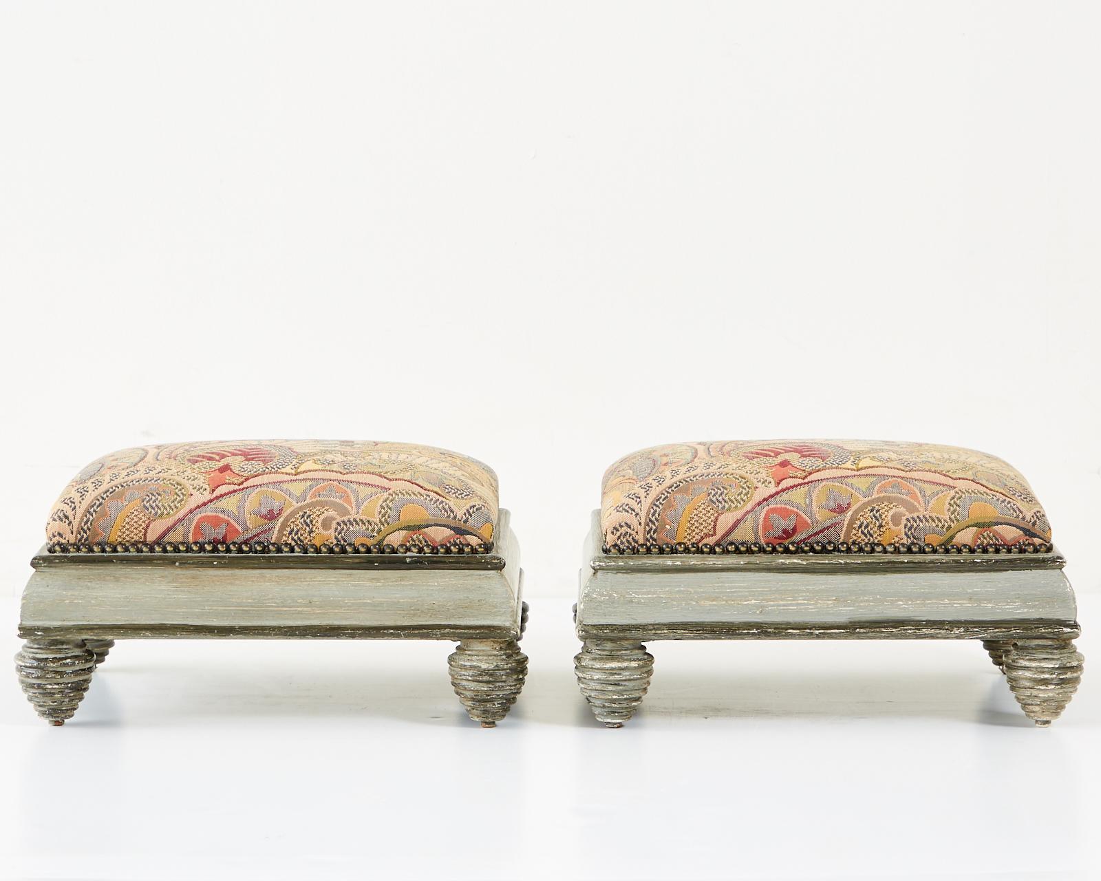 20th Century Midcentury French Brunschwig and Fils Footstools