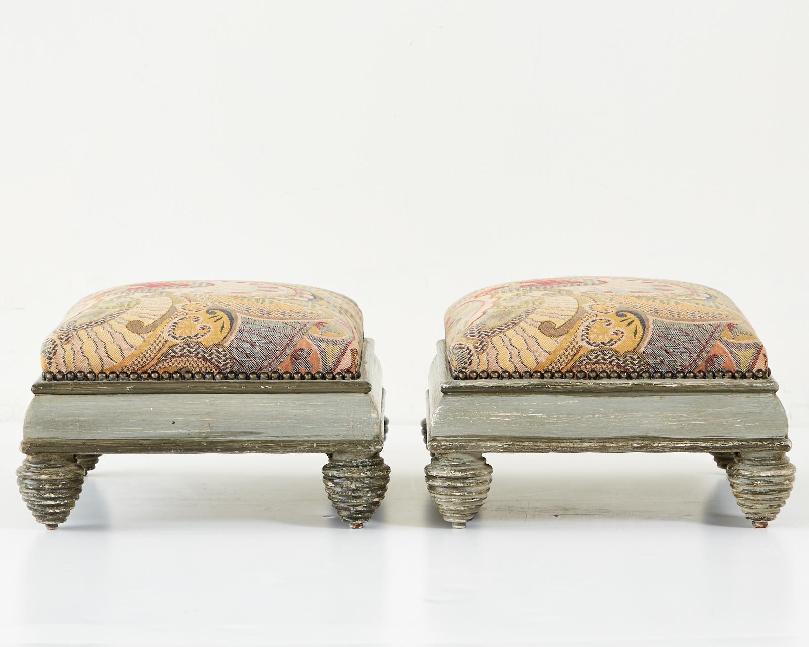 Midcentury French Brunschwig and Fils Footstools 1