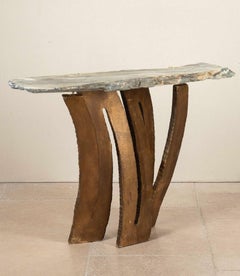 Mid-Century French Brutalist Console Table by Maurice Barilone