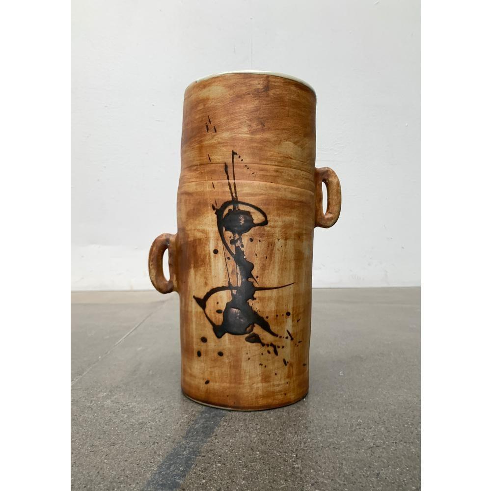 Mid-Century French Brutalist Studio Pottery Floor Vase, 1960s For Sale 1