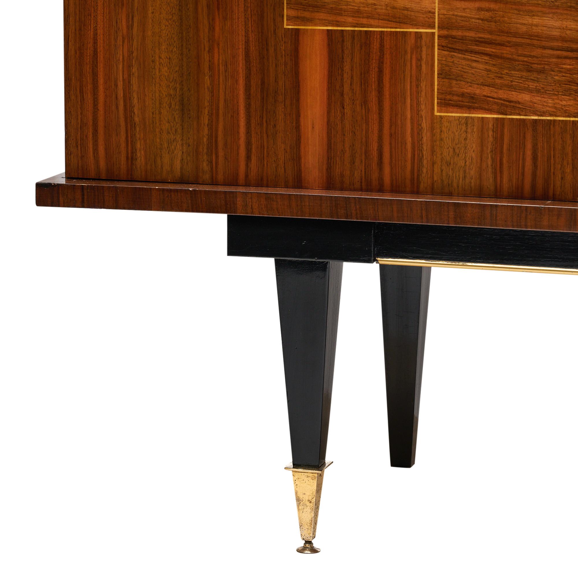 Mid-20th Century Mid-Century French Burled Buffet