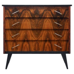 Mid-Century French Burled Chest of Drawers