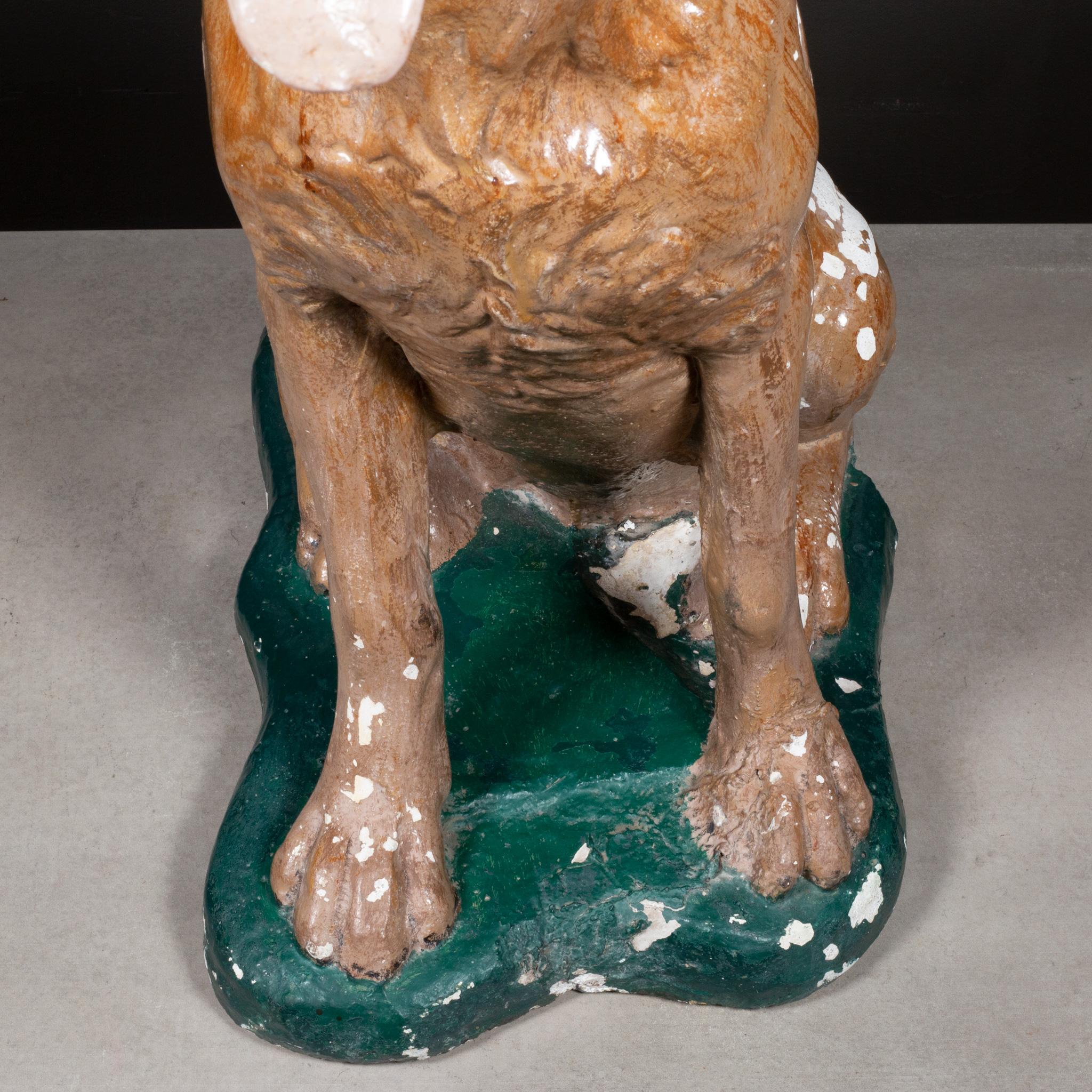 Mid-century French Cast Stone Shepard Garden Dog Sculpture c.1950 For Sale 3