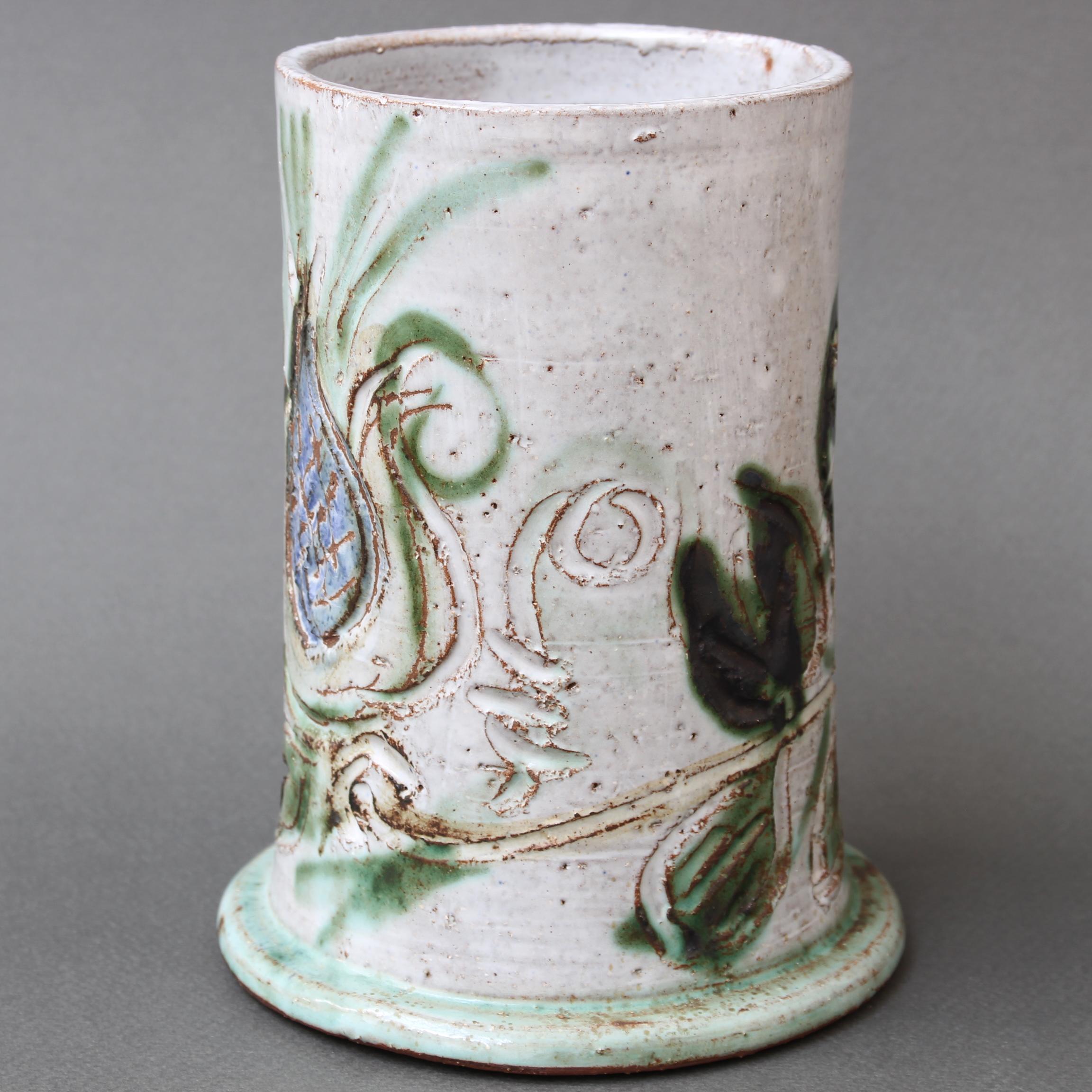 Pot d'apothicaire en céramique française du milieu du siècle dernier par Albert Thiry (vers les années 1960) en vente 2
