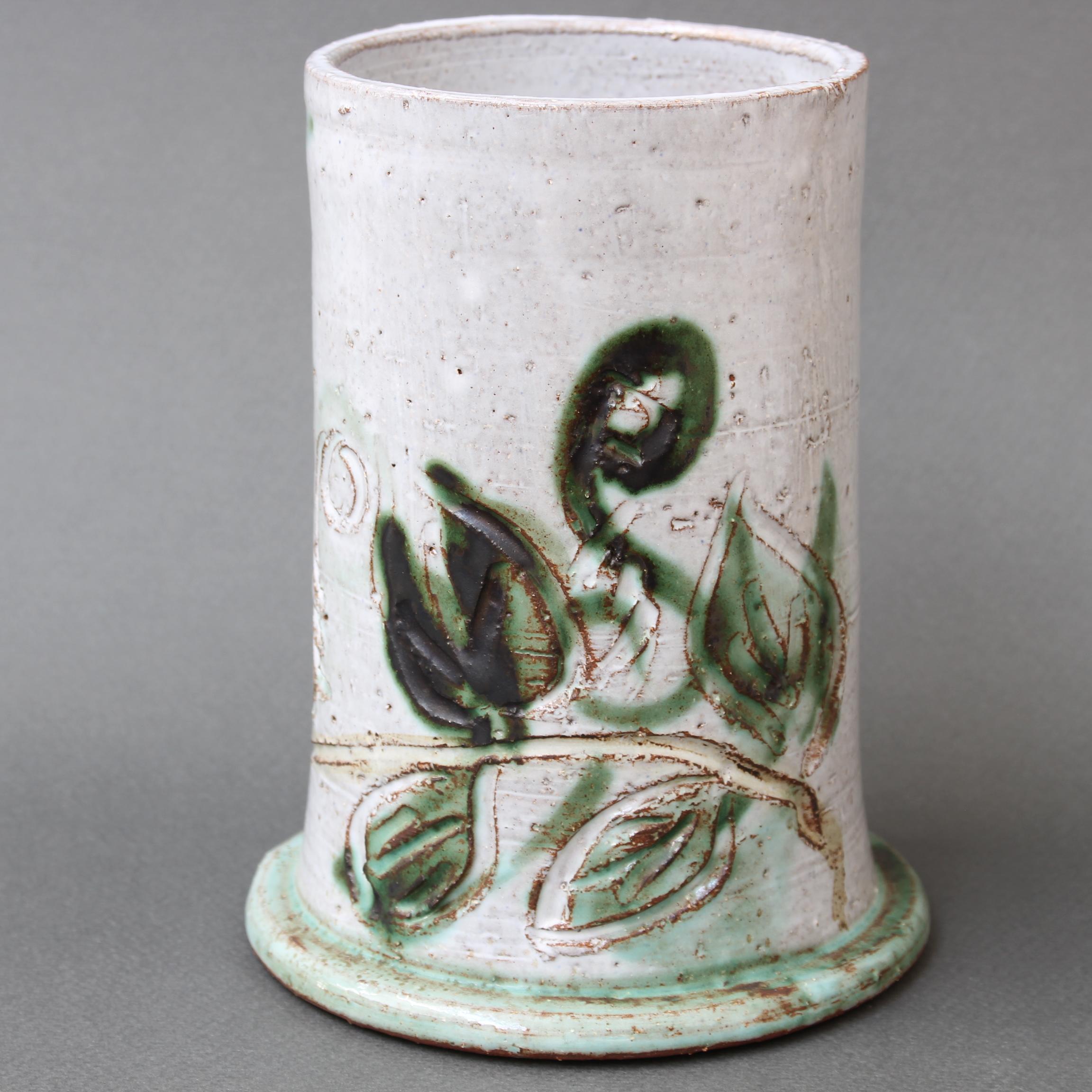 Pot d'apothicaire en céramique française du milieu du siècle dernier par Albert Thiry (vers les années 1960) en vente 3