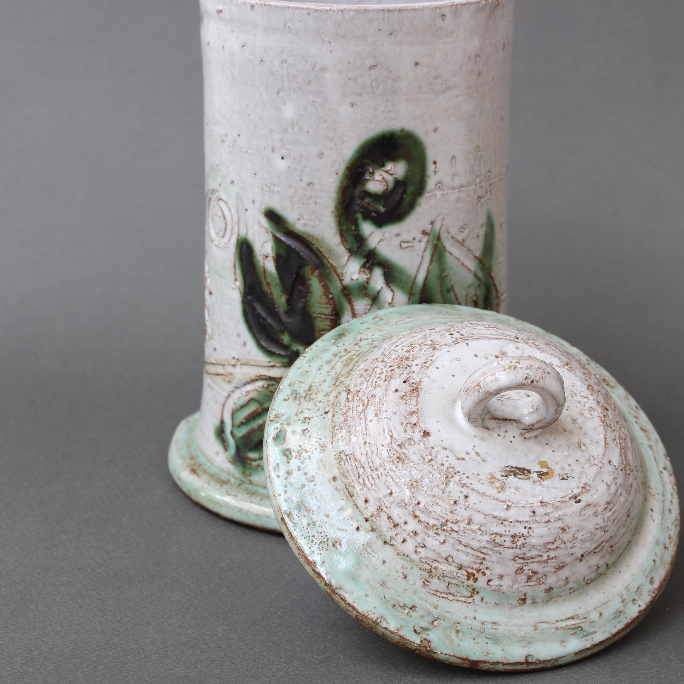 Mid-Century French Ceramic Apothecary Jar by Albert Thiry 'circa 1960s' For Sale 8