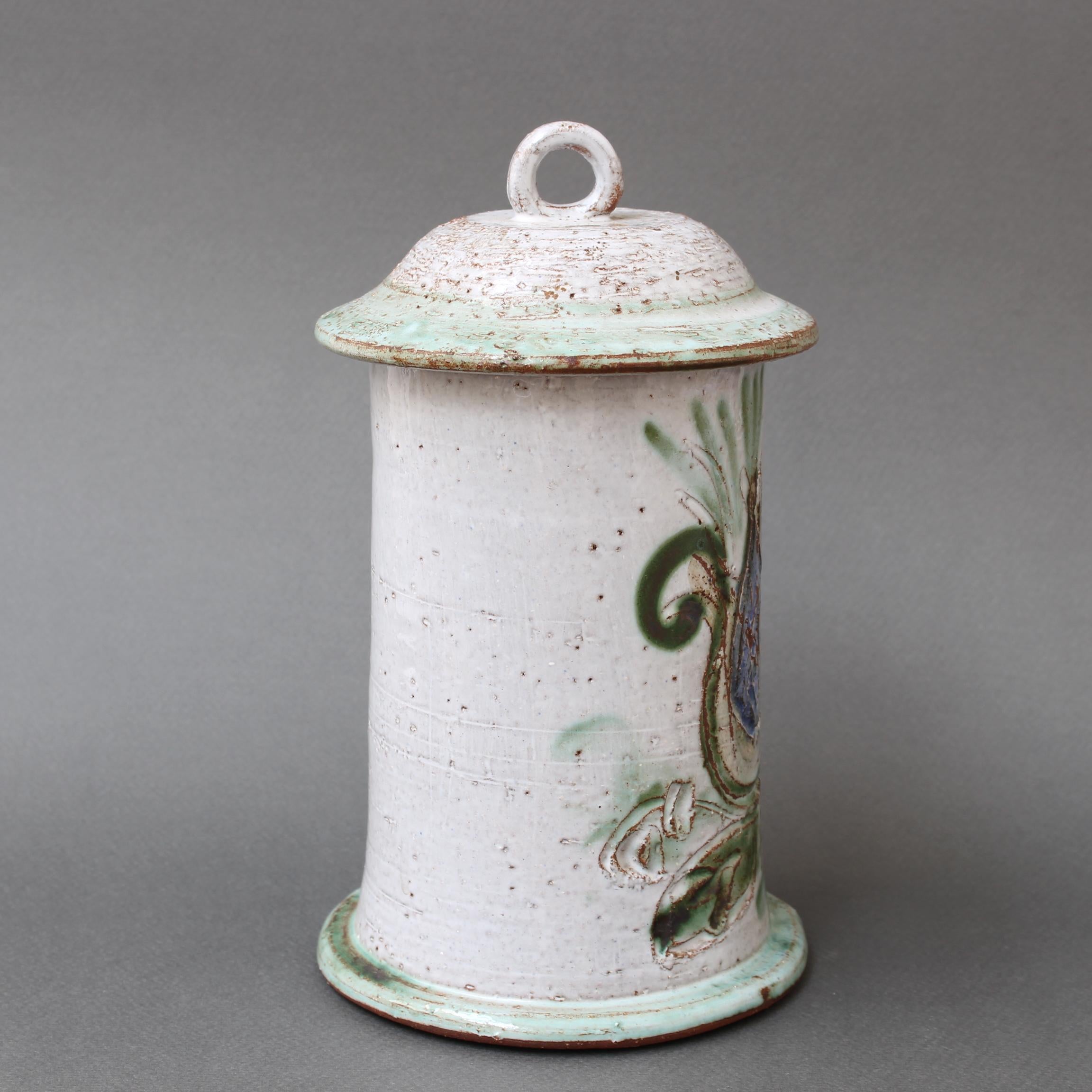 Pot d'apothicaire en céramique française du milieu du siècle dernier par Albert Thiry (vers les années 1960) Bon état - En vente à London, GB