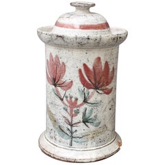 Midcentury French Ceramic Apothecary Jar by Gustave Reynaud, Le Mûrier