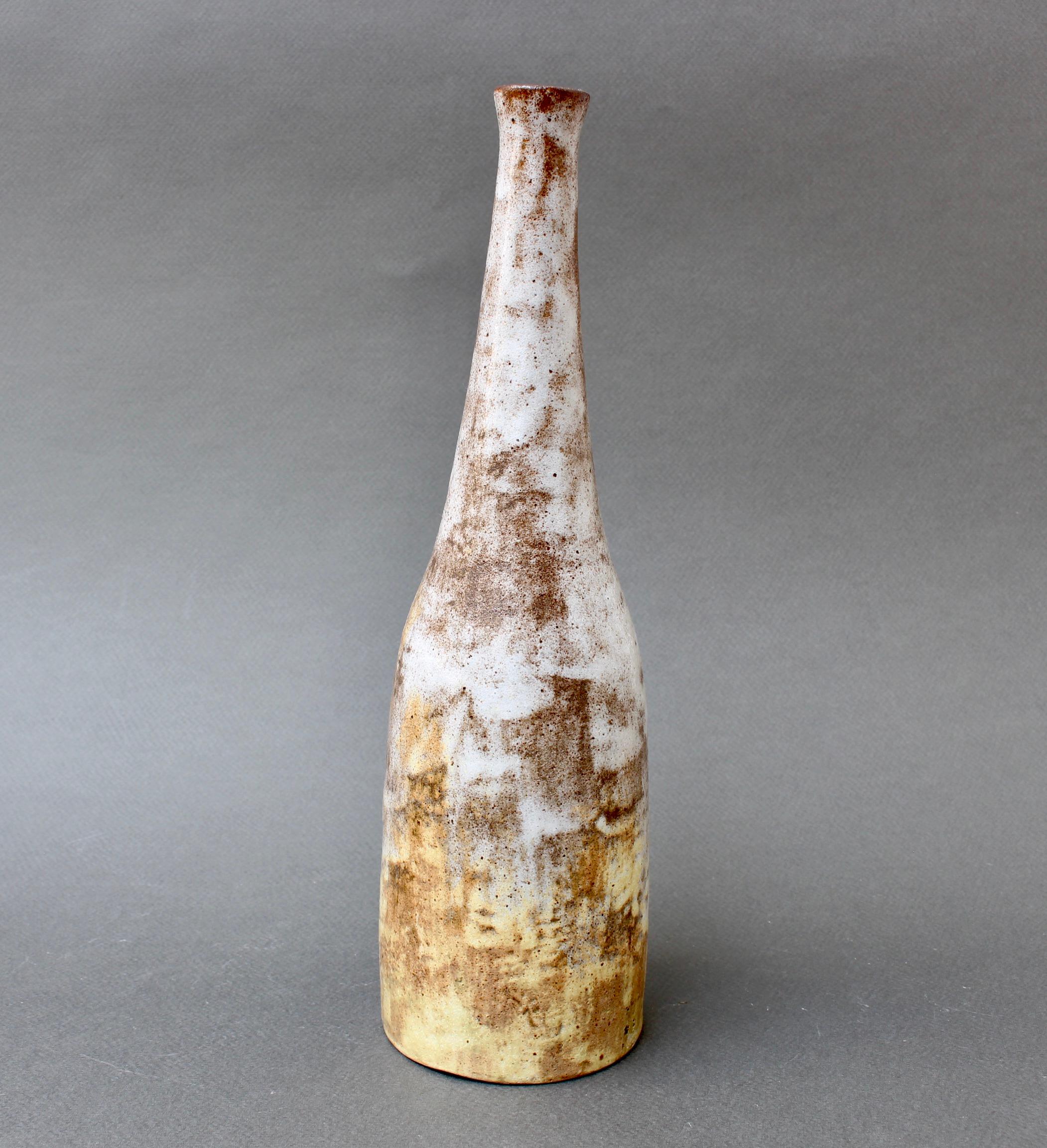 Mid-Century French Ceramic Bottle / Vase by Alexandre Kostanda, circa 1960s In Good Condition For Sale In London, GB