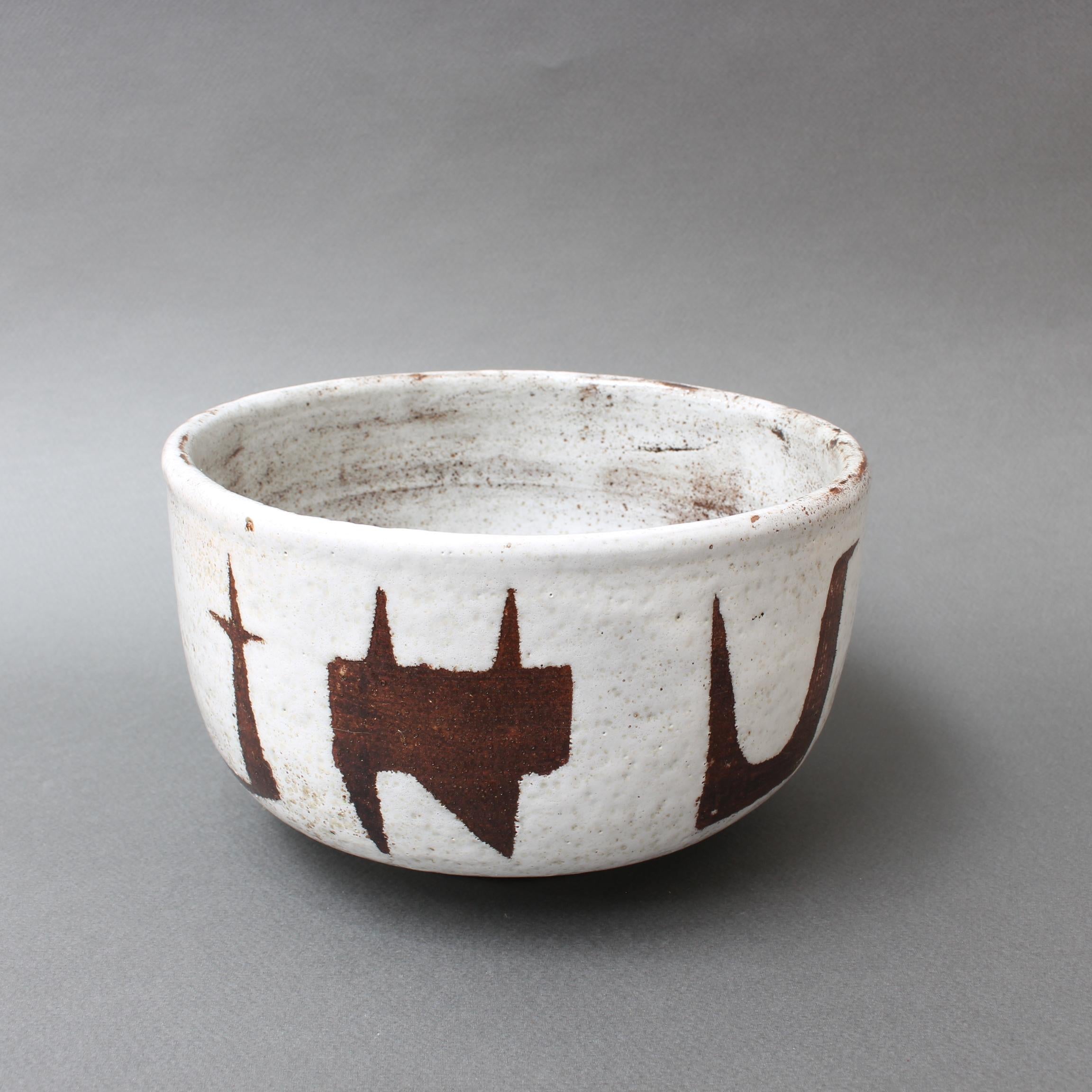 Mid-20th Century Midcentury French Ceramic Bowl by Jean Rivier, circa 1960s