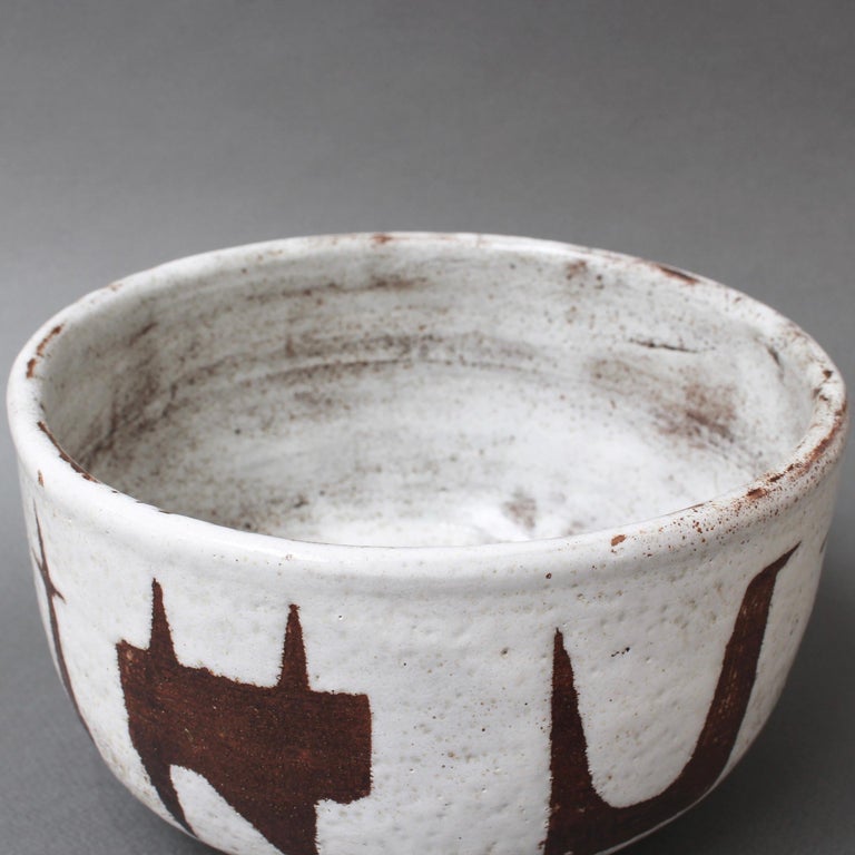Midcentury French Ceramic Bowl by Jean Rivier, circa 1960s at 1stDibs