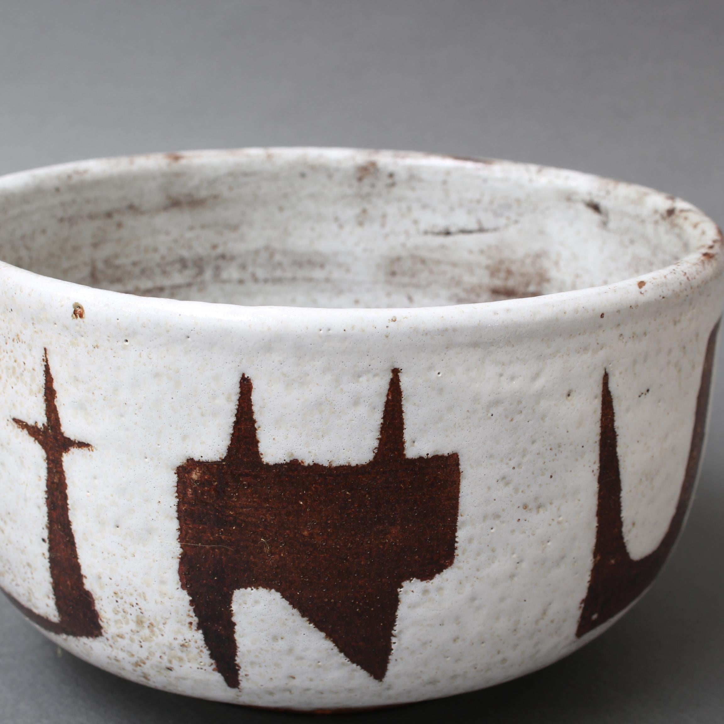 Midcentury French Ceramic Bowl by Jean Rivier, circa 1960s 4