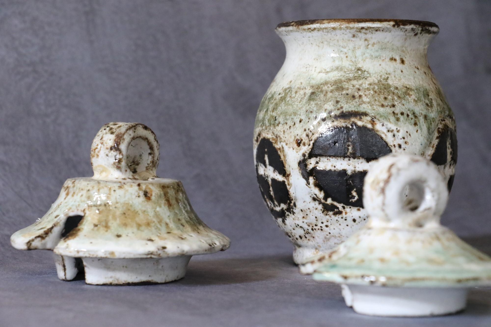 Mid-Century French Ceramic Condiment Set by Albert Thiry, 1970s im Angebot 3