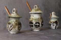 Mid-Century French Ceramic Condiment Set by Albert Thiry, 1970s