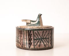 Französischer Keramiktopf mit Deckel von Jean Derval aus der Mitte des Jahrhunderts