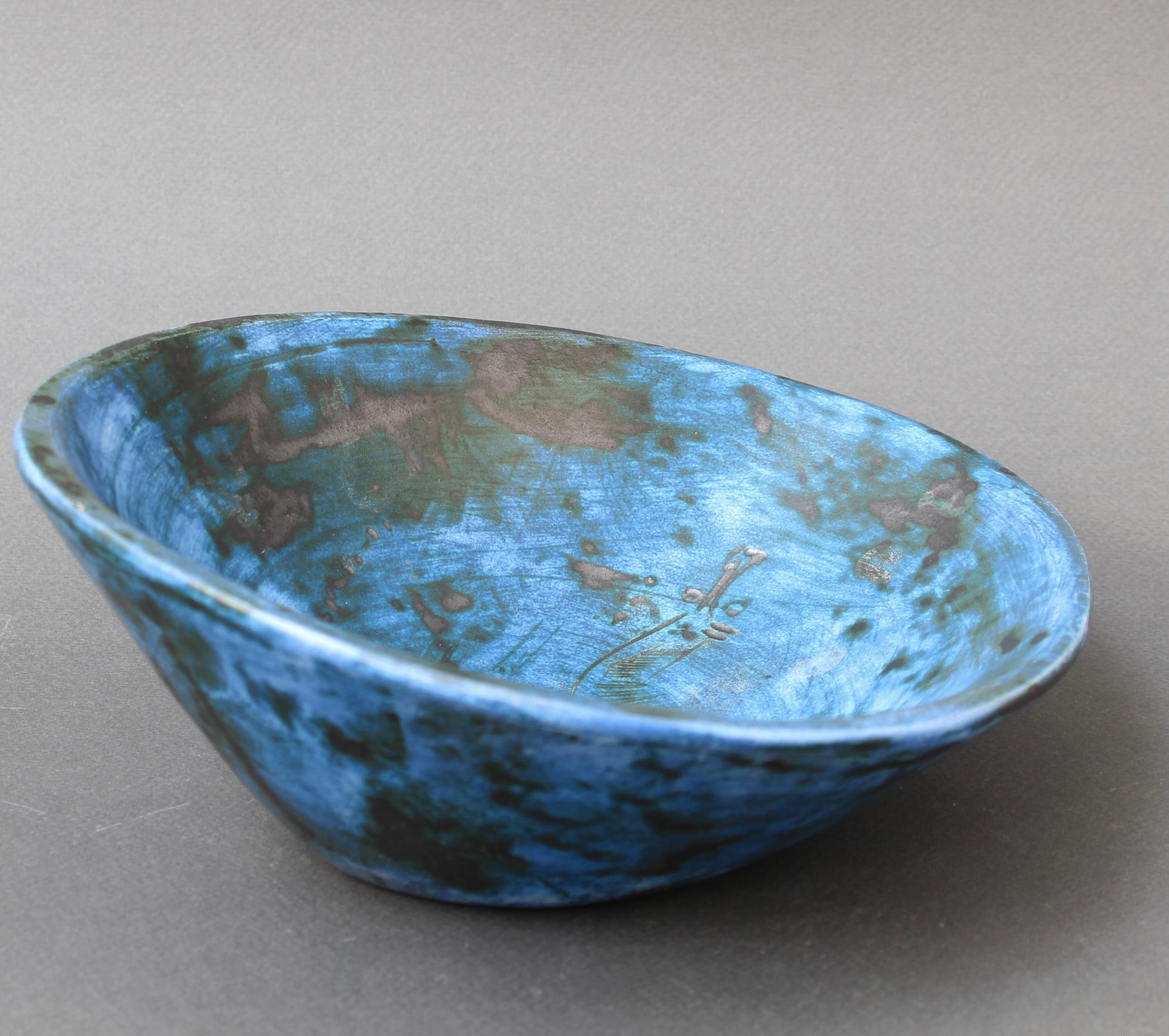 Mid-Century French Ceramic Decorative Bowl by Jacques Blin (circa 1950s) For Sale 8