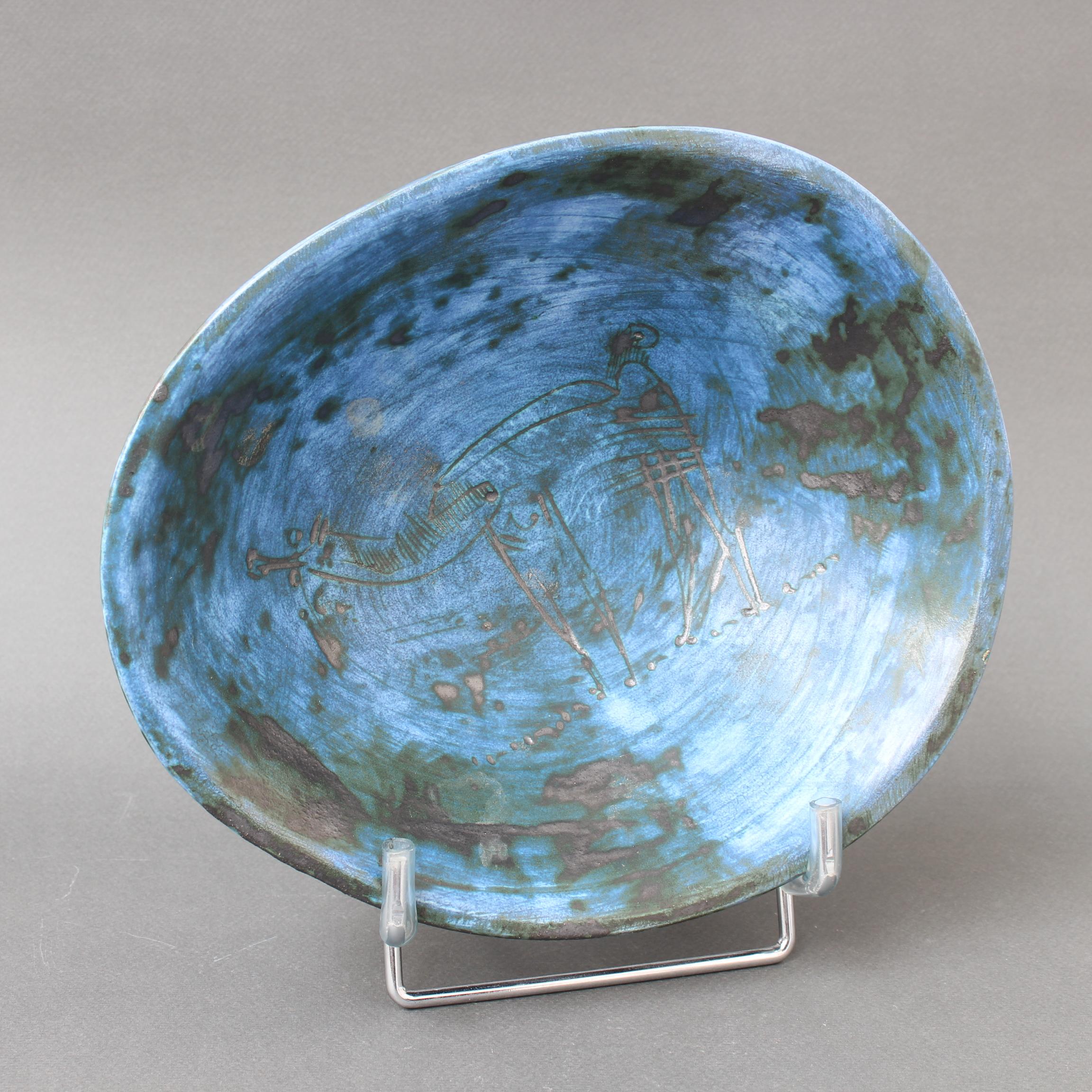 Mid-Century French Ceramic Decorative Bowl by Jacques Blin (circa 1950s) For Sale 13