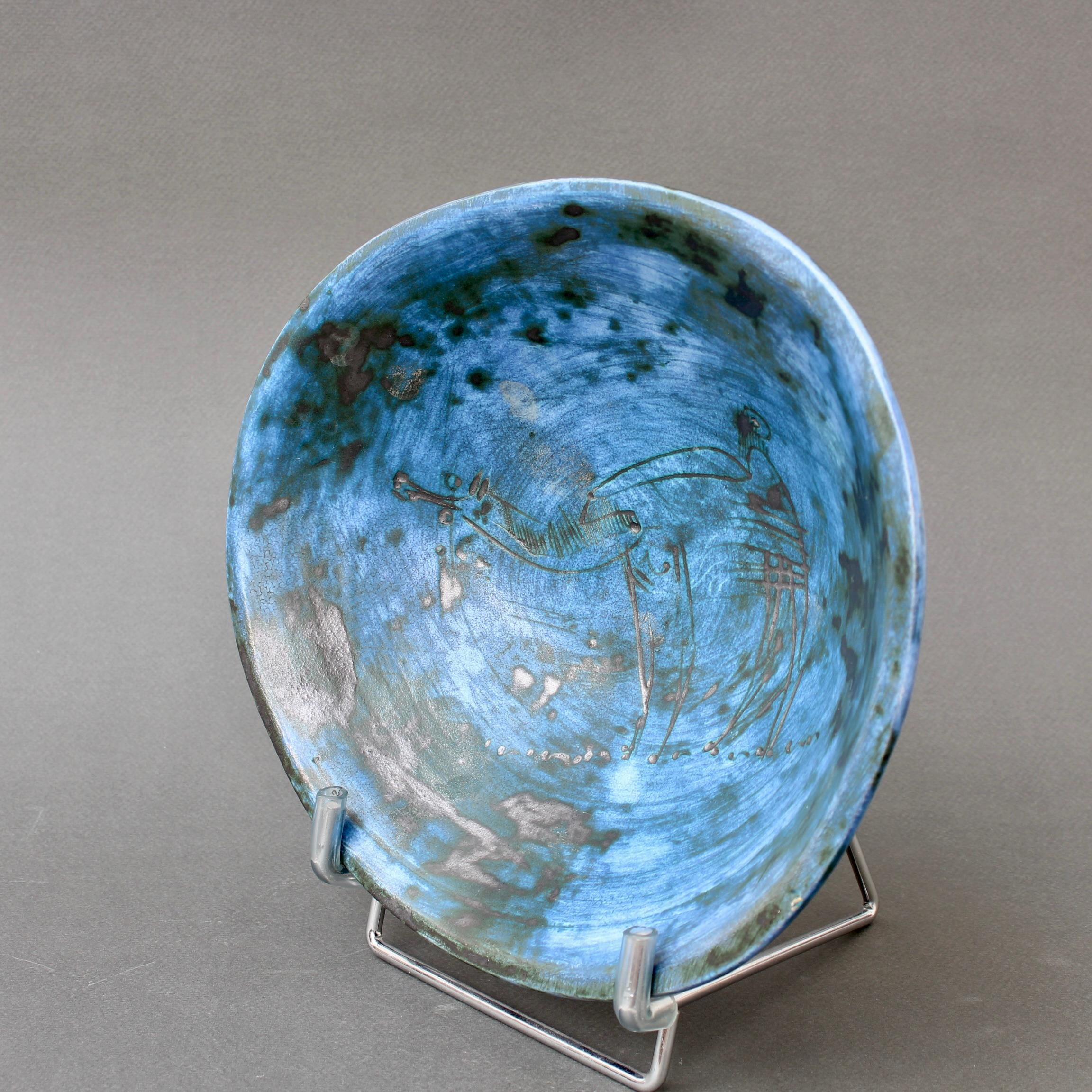 Mid-Century French Ceramic Decorative Bowl by Jacques Blin (circa 1950s) For Sale 5