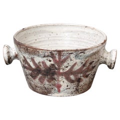 Mid-Century French Ceramic Decorative Crockery Pot by Gustave Reynaud, Le Mûrier