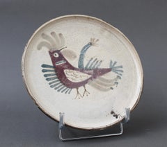 Französischer Keramikteller aus der Jahrhundertmitte von Le Mûrier (ca. 1960er Jahre)