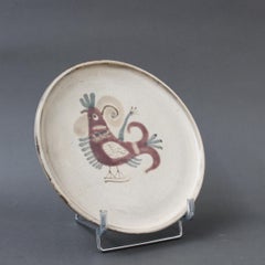 Französischer Keramikteller aus der Jahrhundertmitte von Le Mûrier (ca. 1960er Jahre)