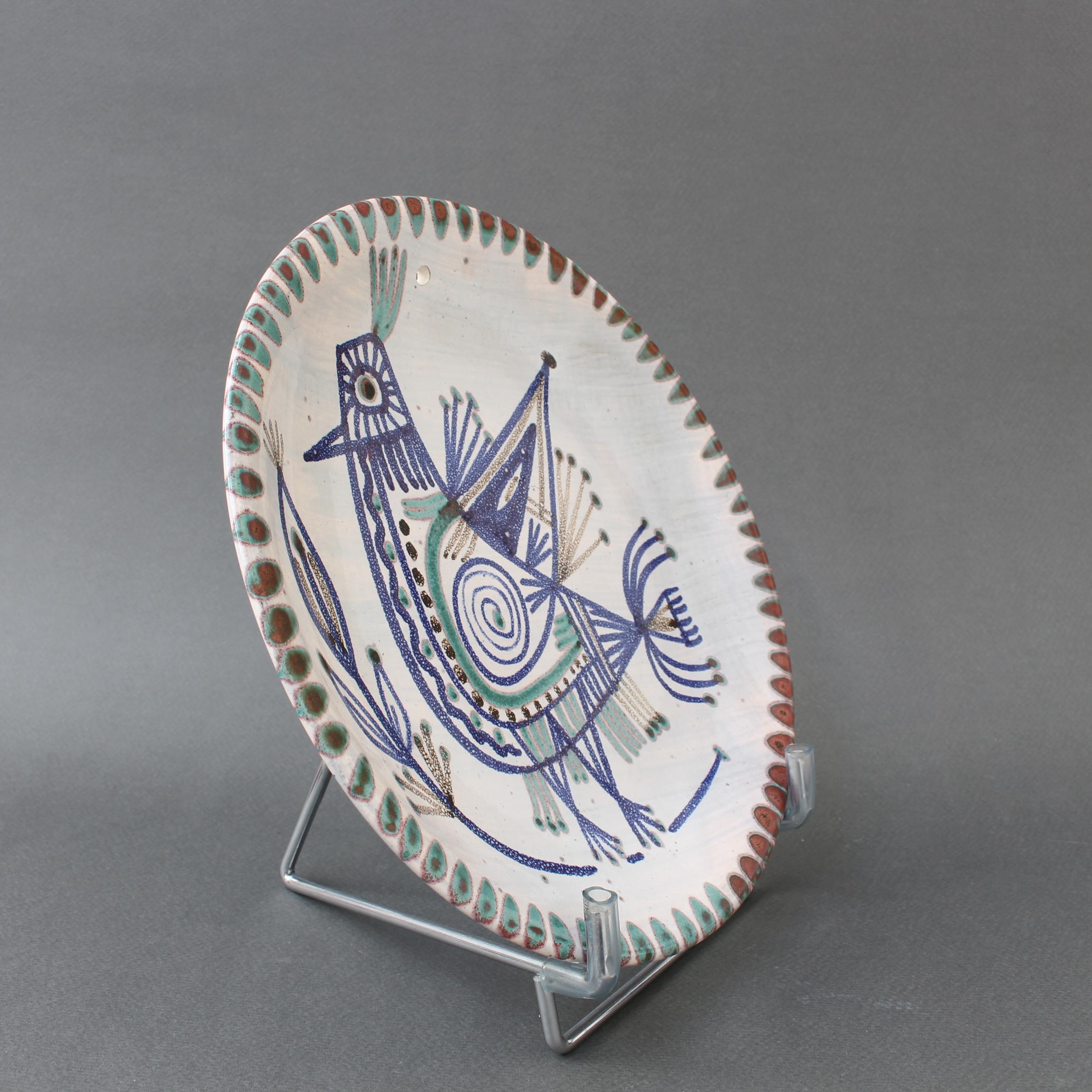Mid-Century French Ceramic Decorative Plate by Le Mûrier 'circa 1960s' 3