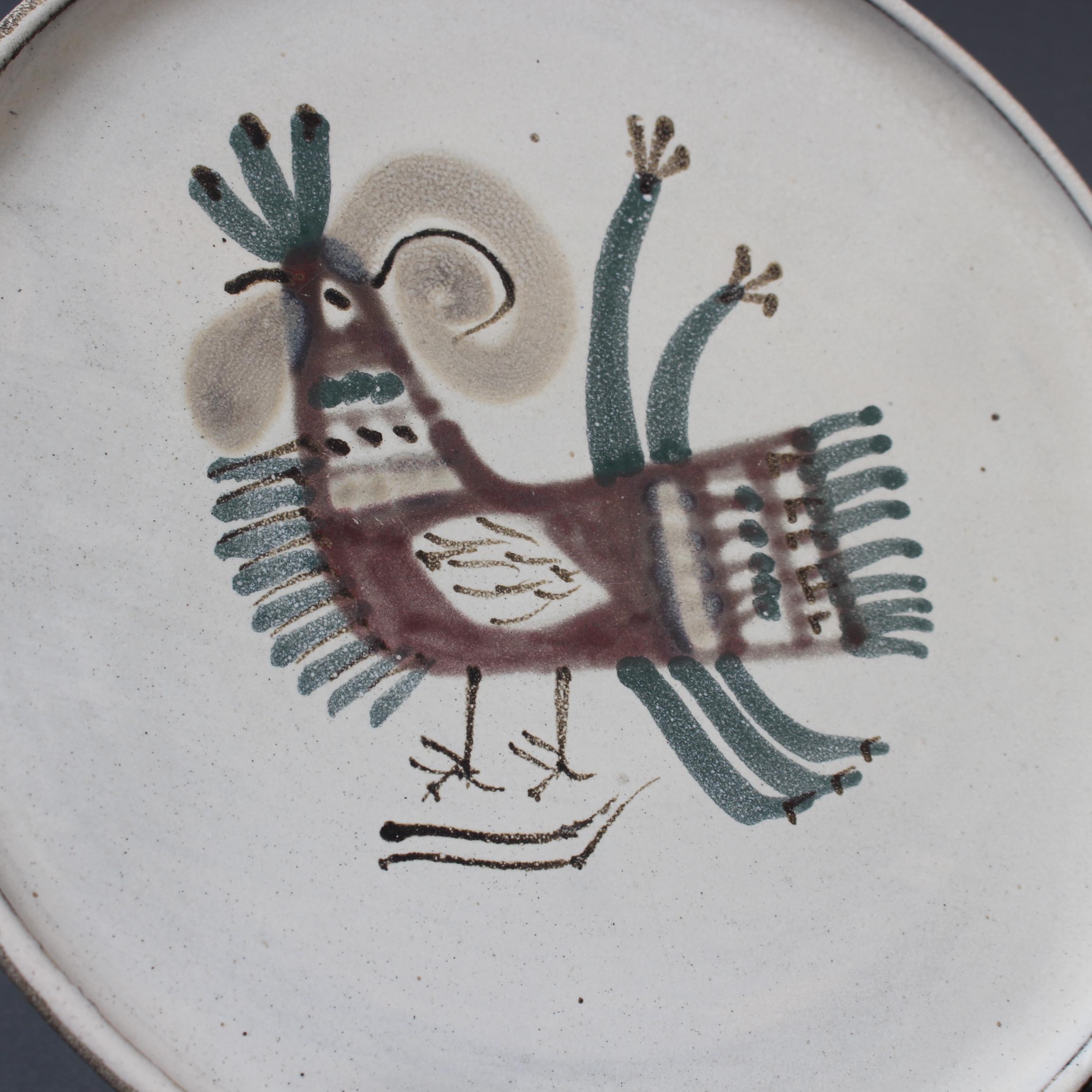 Französischer Keramikteller aus der Jahrhundertmitte von Le Mûrier (ca. 1960er Jahre) im Angebot 4