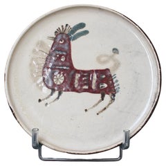 Retro Mid-Century French Ceramic Decorative Plate by Le Mûrier (circa 1960s)