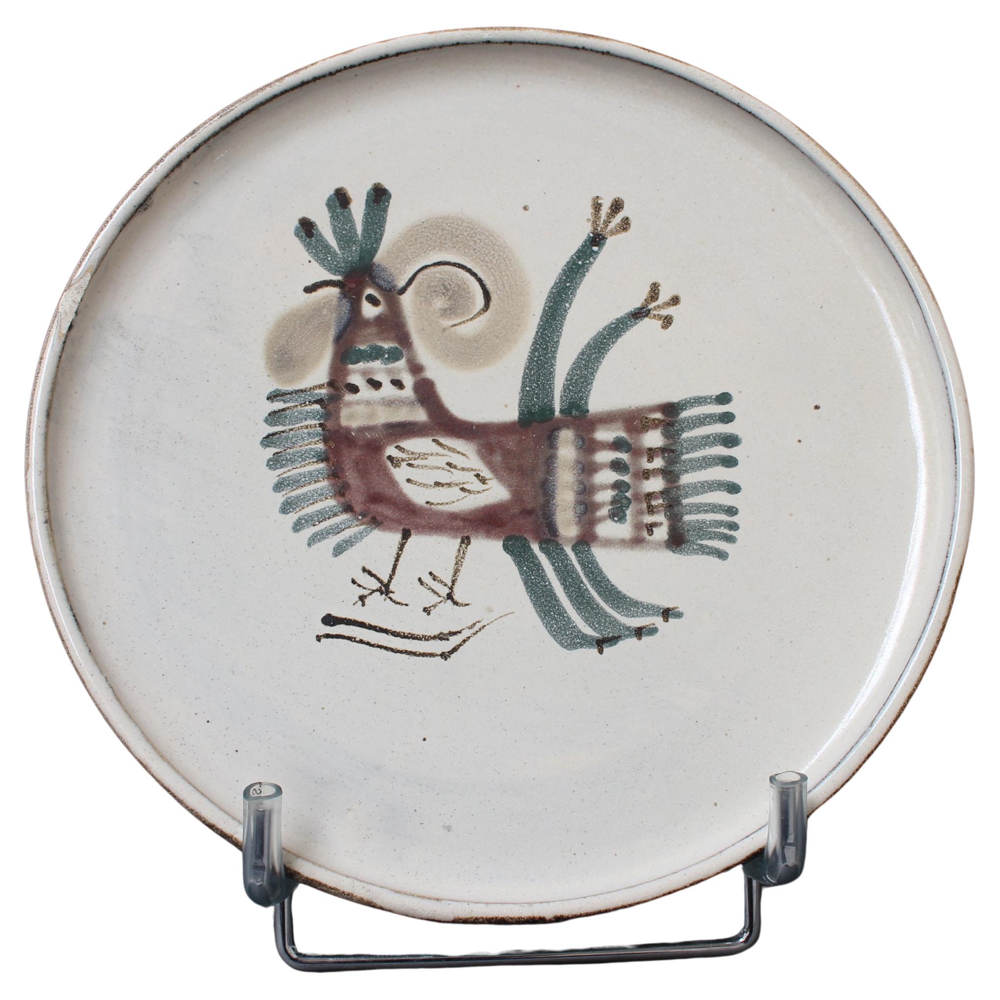 Französischer Keramikteller aus der Jahrhundertmitte von Le Mûrier (ca. 1960er Jahre) im Angebot