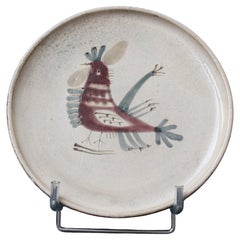 Retro Mid-Century French Ceramic Decorative Plate by Le Mûrier (circa 1960s)