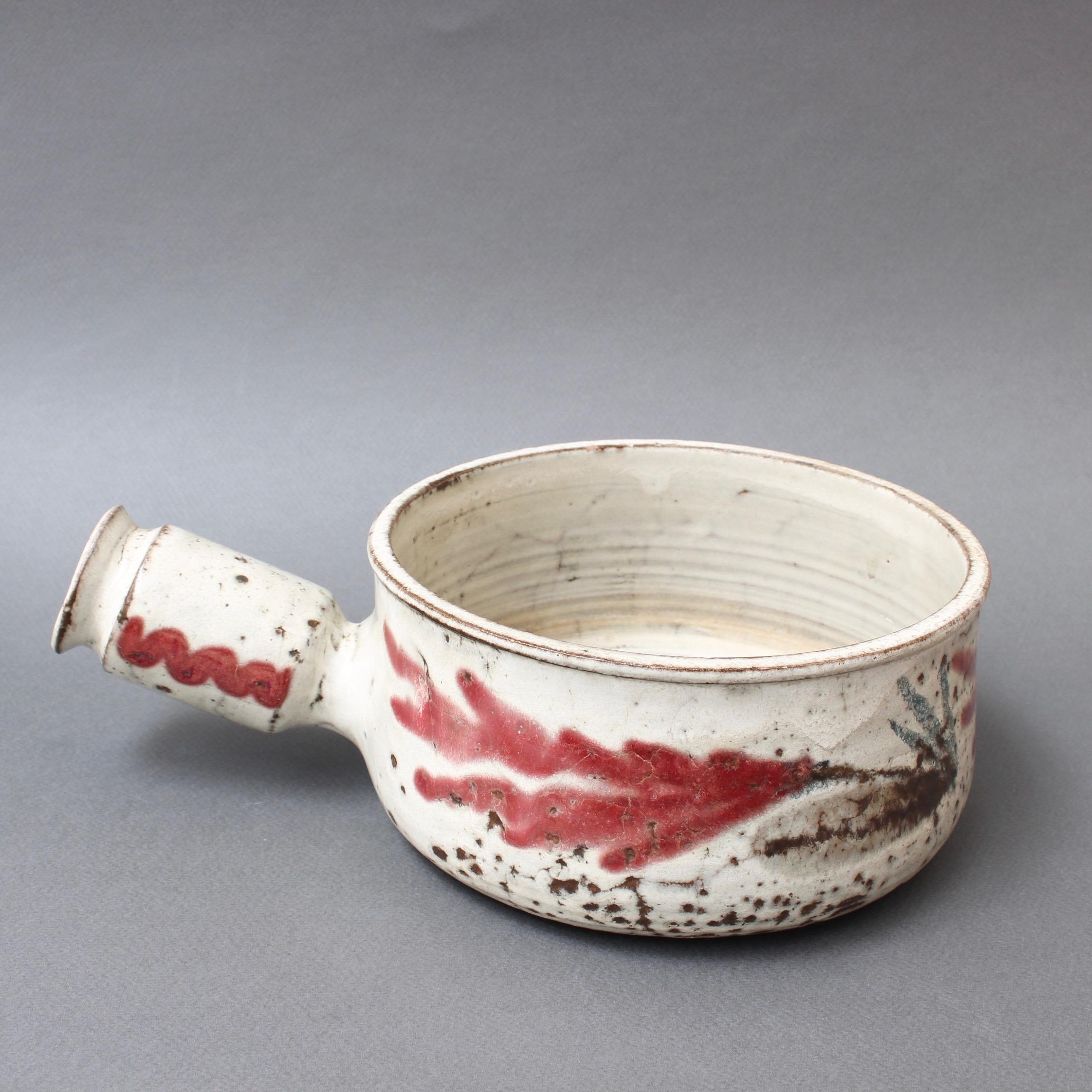 Mid-20th Century Midcentury French Ceramic Decorative Pot by Gustave Reynaud for Le Mûrier