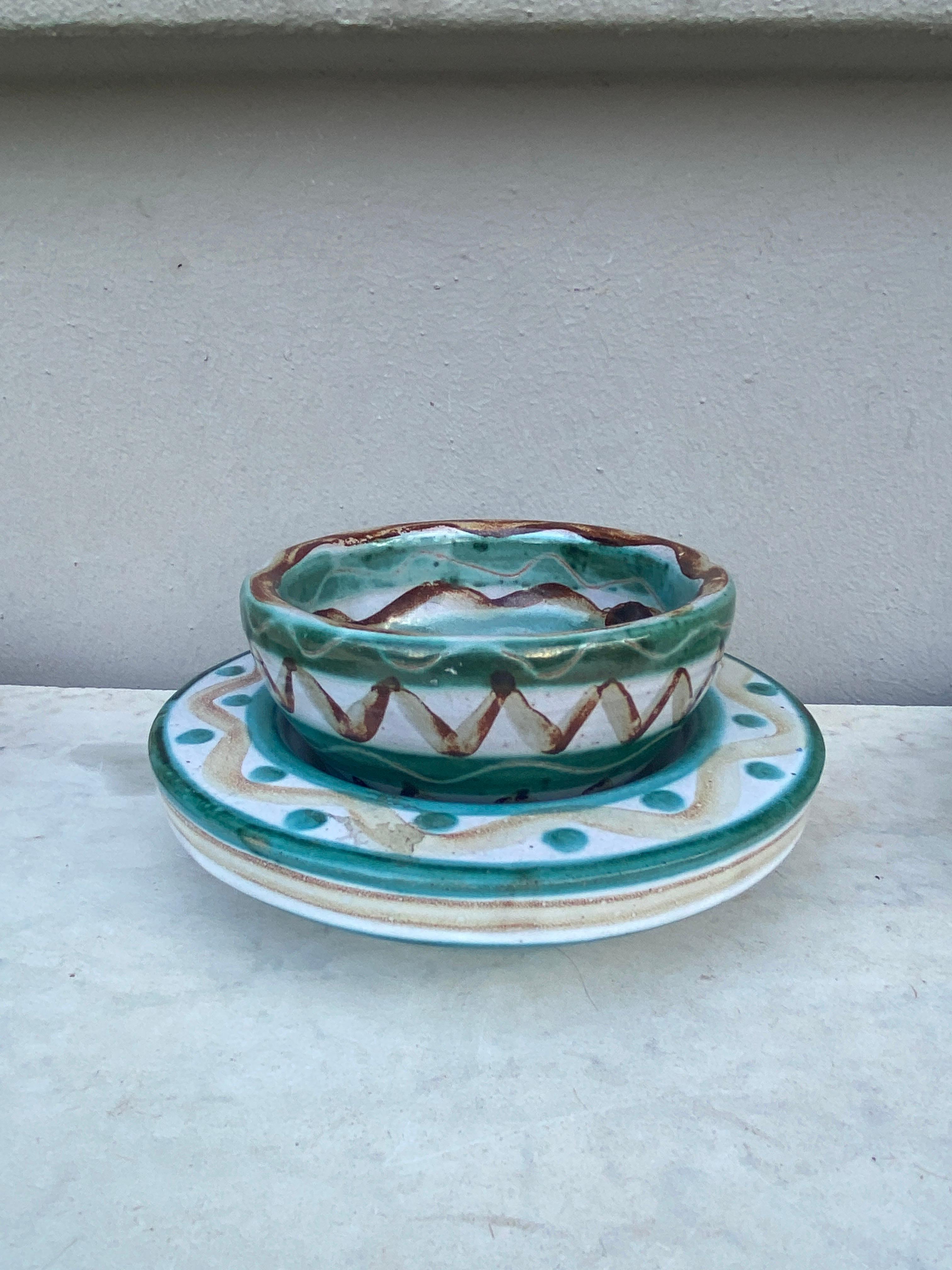 Mid-Century French Ceramic Dish Robert Picault Vallauris For Sale 1
