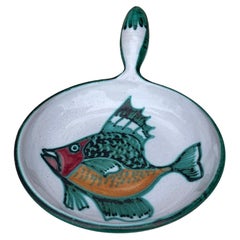Mid-Century French Ceramic Fish Dish Vallauris