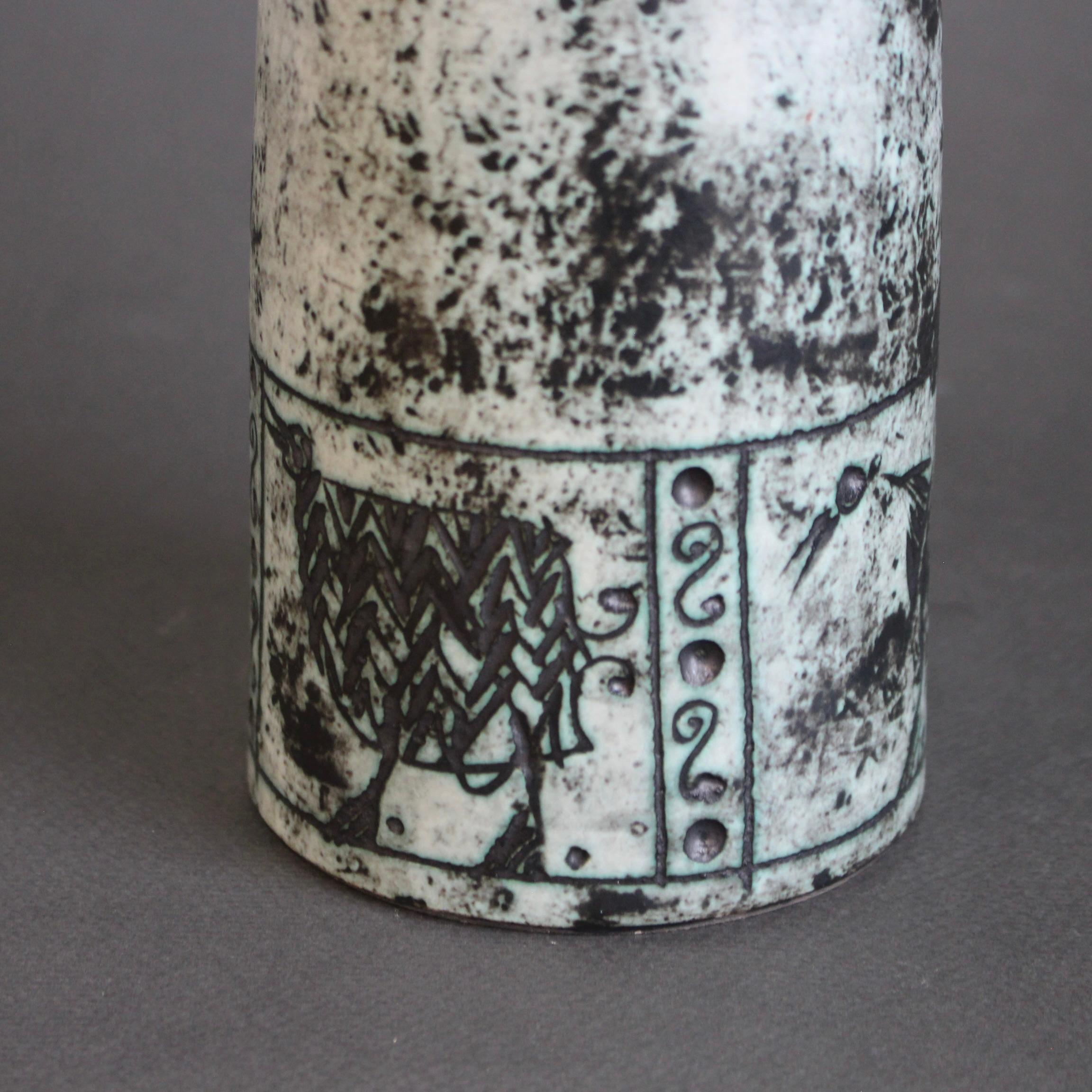 Vaso da fiori in ceramica francese di metà secolo di Jacques Blin in vendita 10