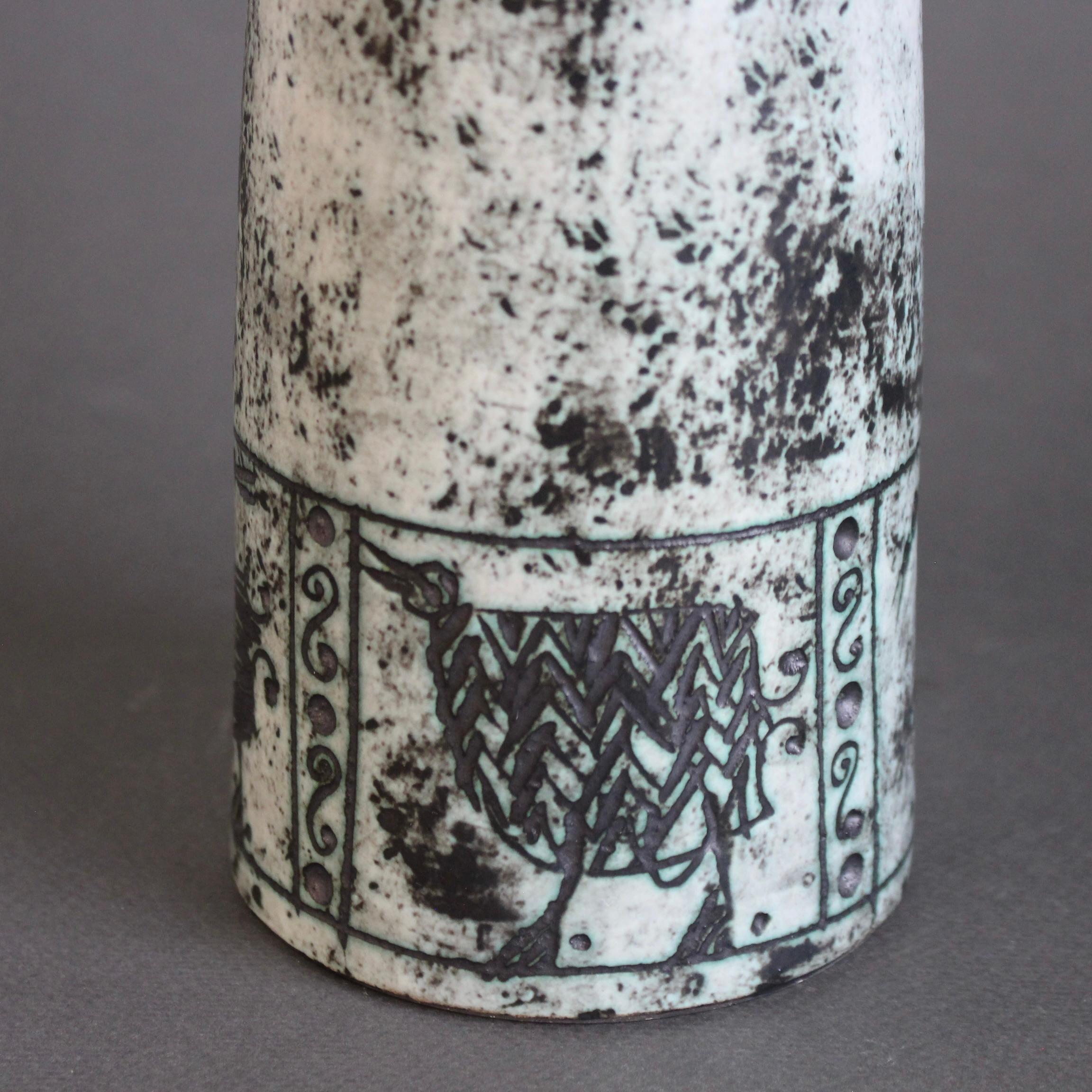 Vaso da fiori in ceramica francese di metà secolo di Jacques Blin in vendita 11