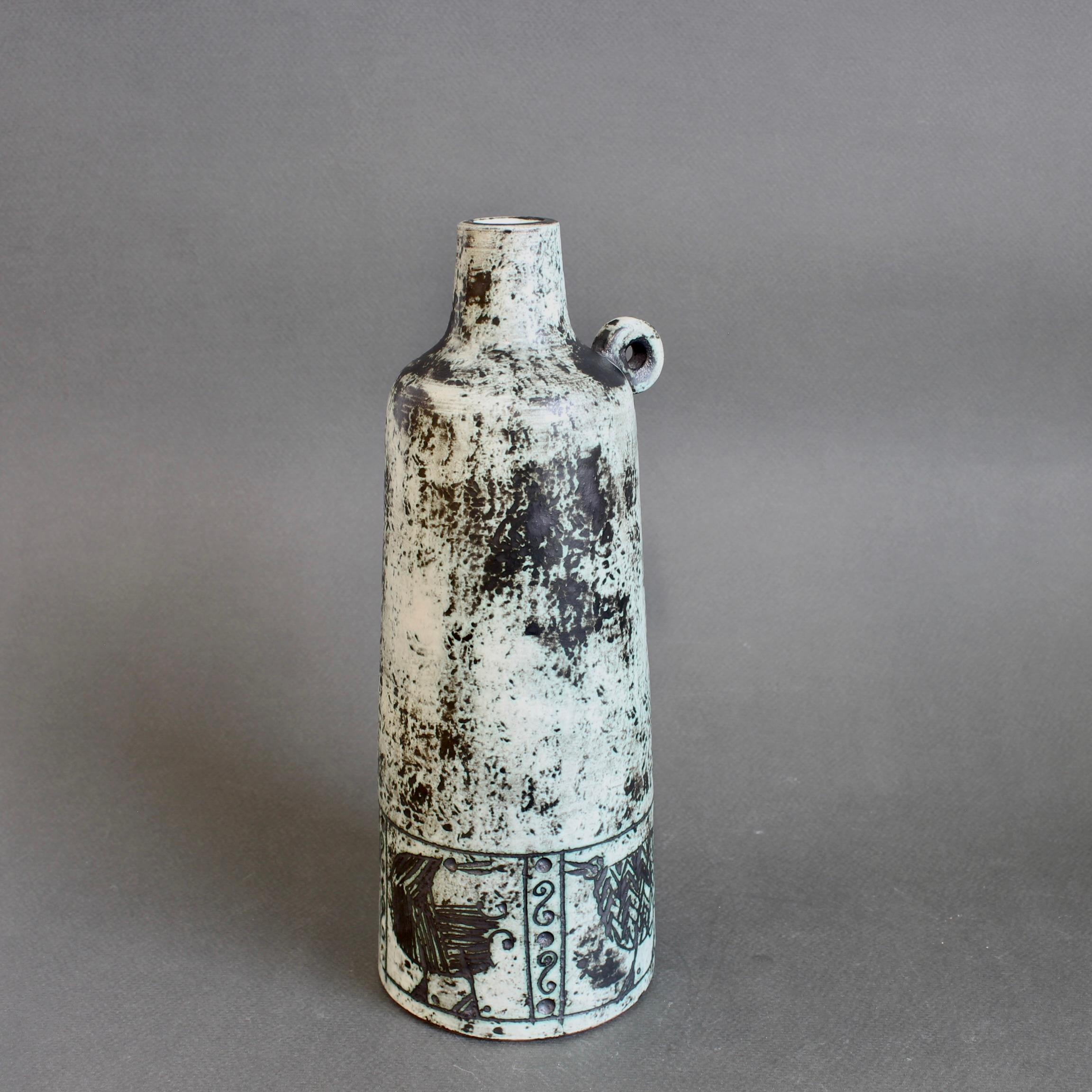 Francese Vaso da fiori in ceramica francese di metà secolo di Jacques Blin in vendita