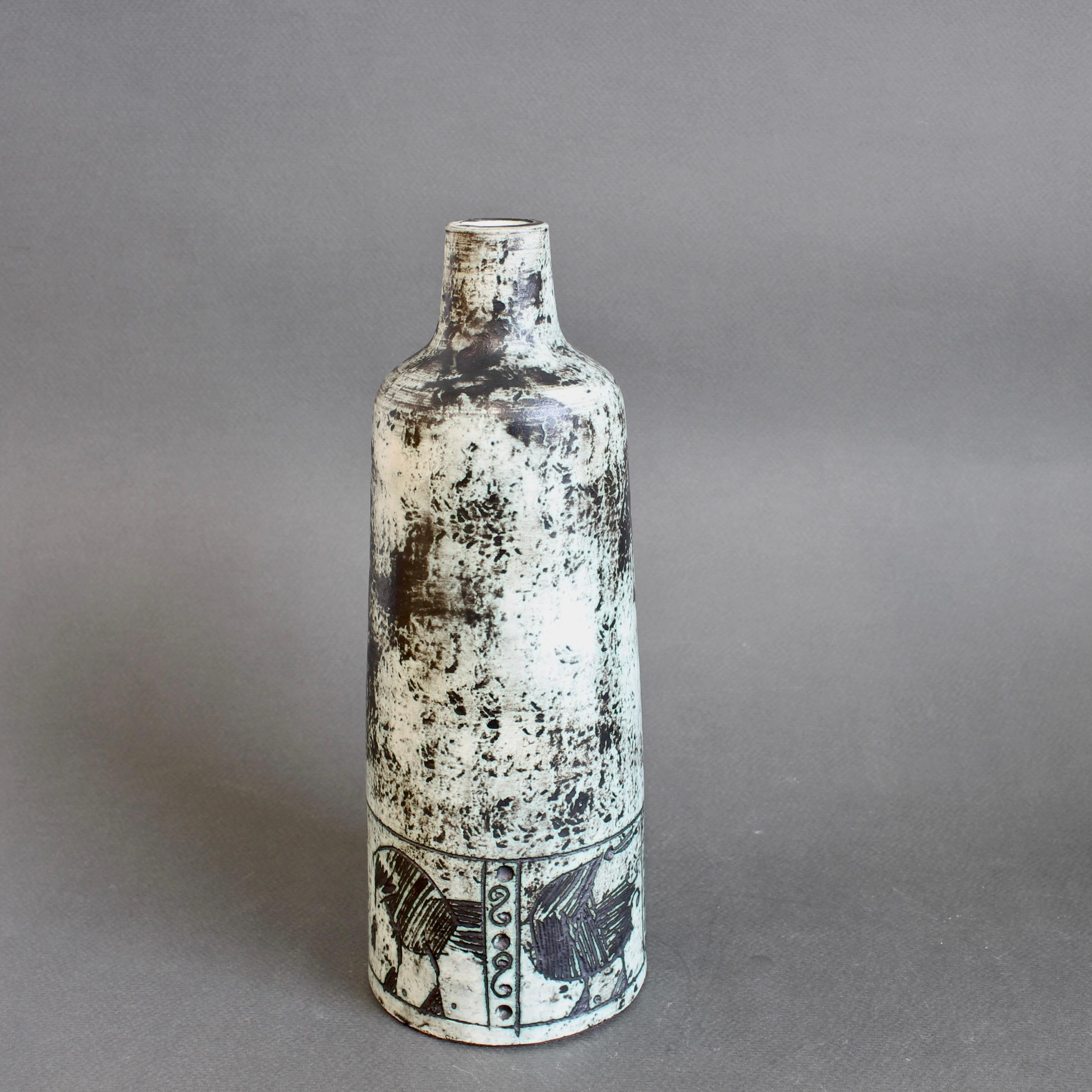 Vaso da fiori in ceramica francese di metà secolo di Jacques Blin In condizioni buone in vendita a London, GB