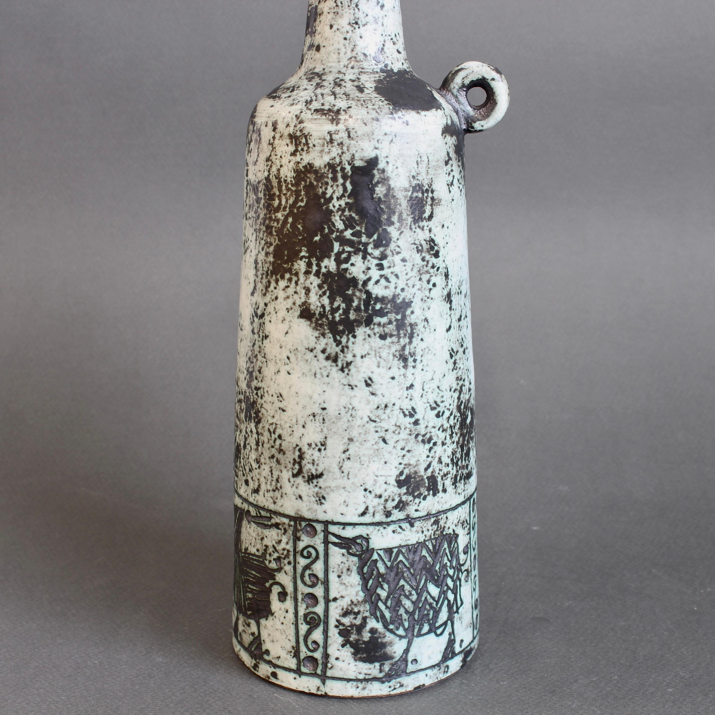 Vaso da fiori in ceramica francese di metà secolo di Jacques Blin in vendita 1