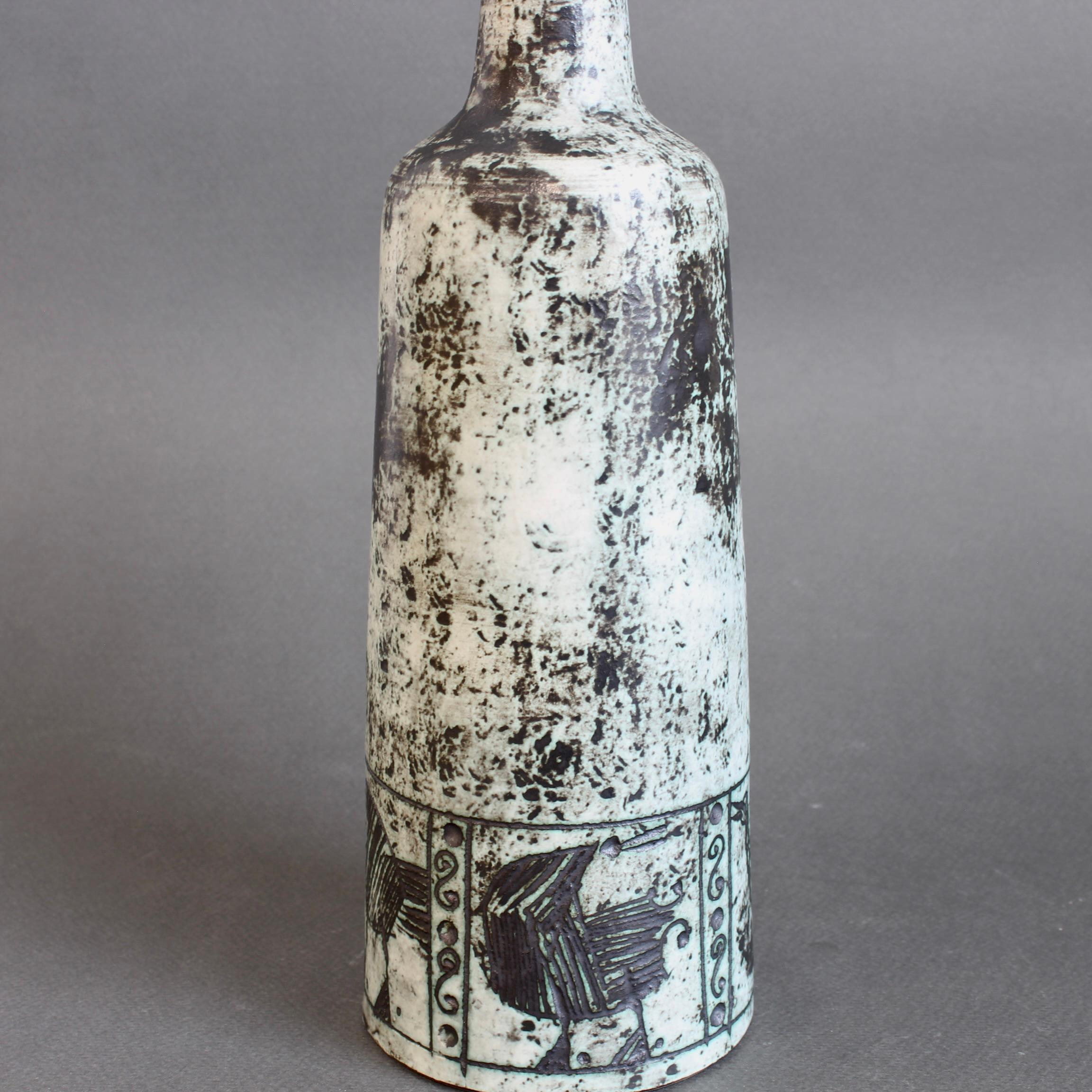 Vaso da fiori in ceramica francese di metà secolo di Jacques Blin in vendita 2