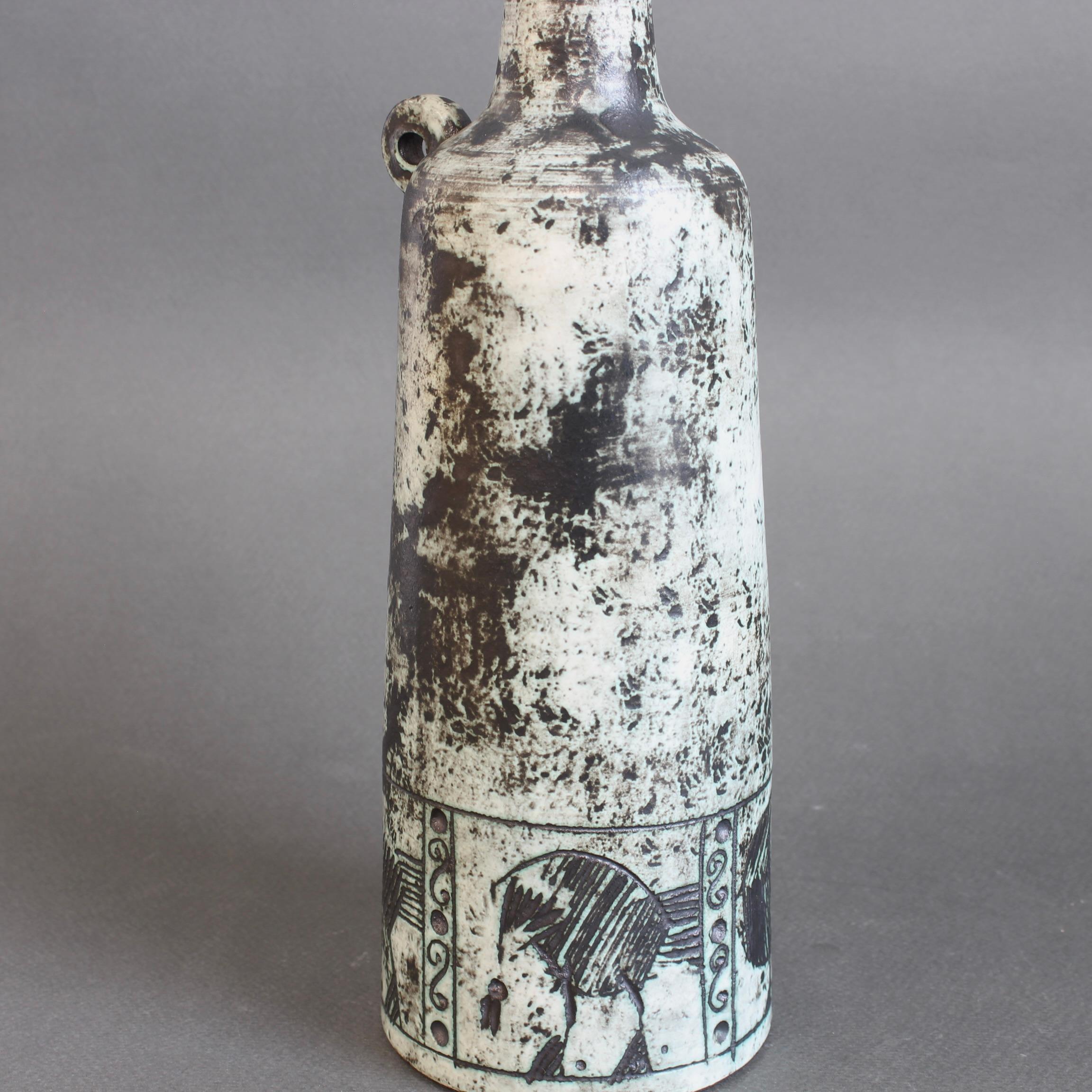 Vaso da fiori in ceramica francese di metà secolo di Jacques Blin in vendita 3