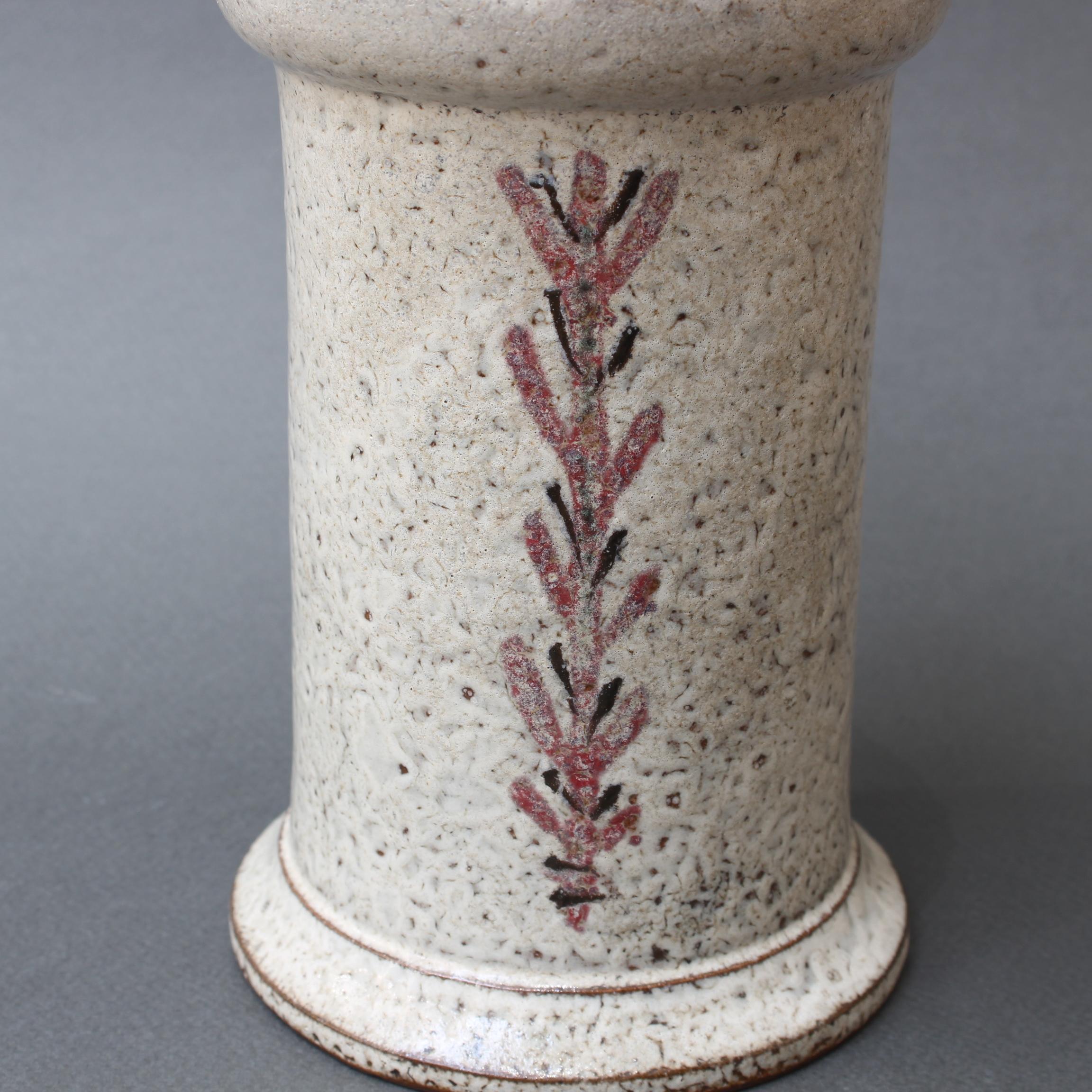 Midcentury French Ceramic Jar by Gustave Reynaud, Le Murier, 'circa 1950s' 5
