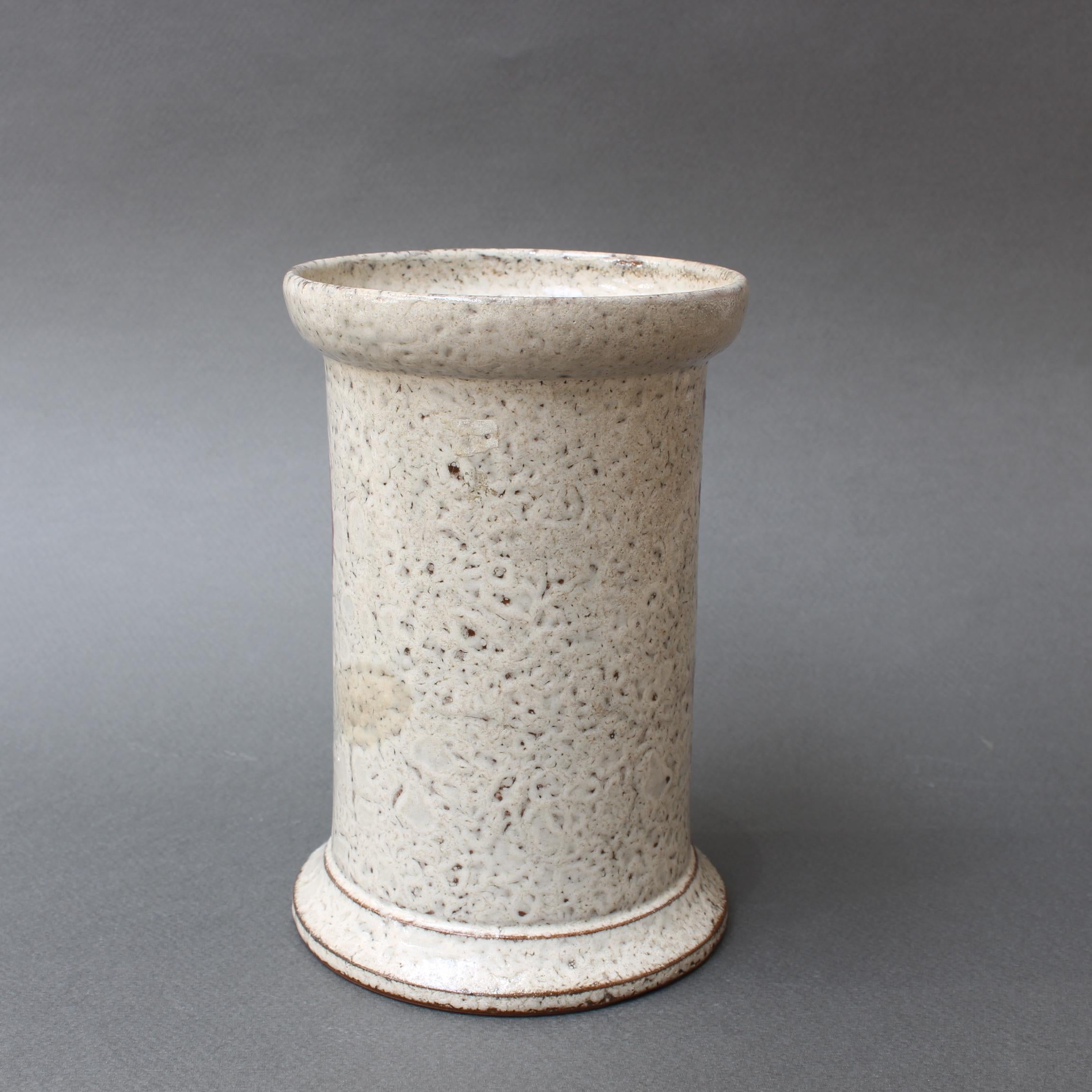 Midcentury French Ceramic Jar by Gustave Reynaud, Le Murier, 'circa 1950s' In Fair Condition In London, GB