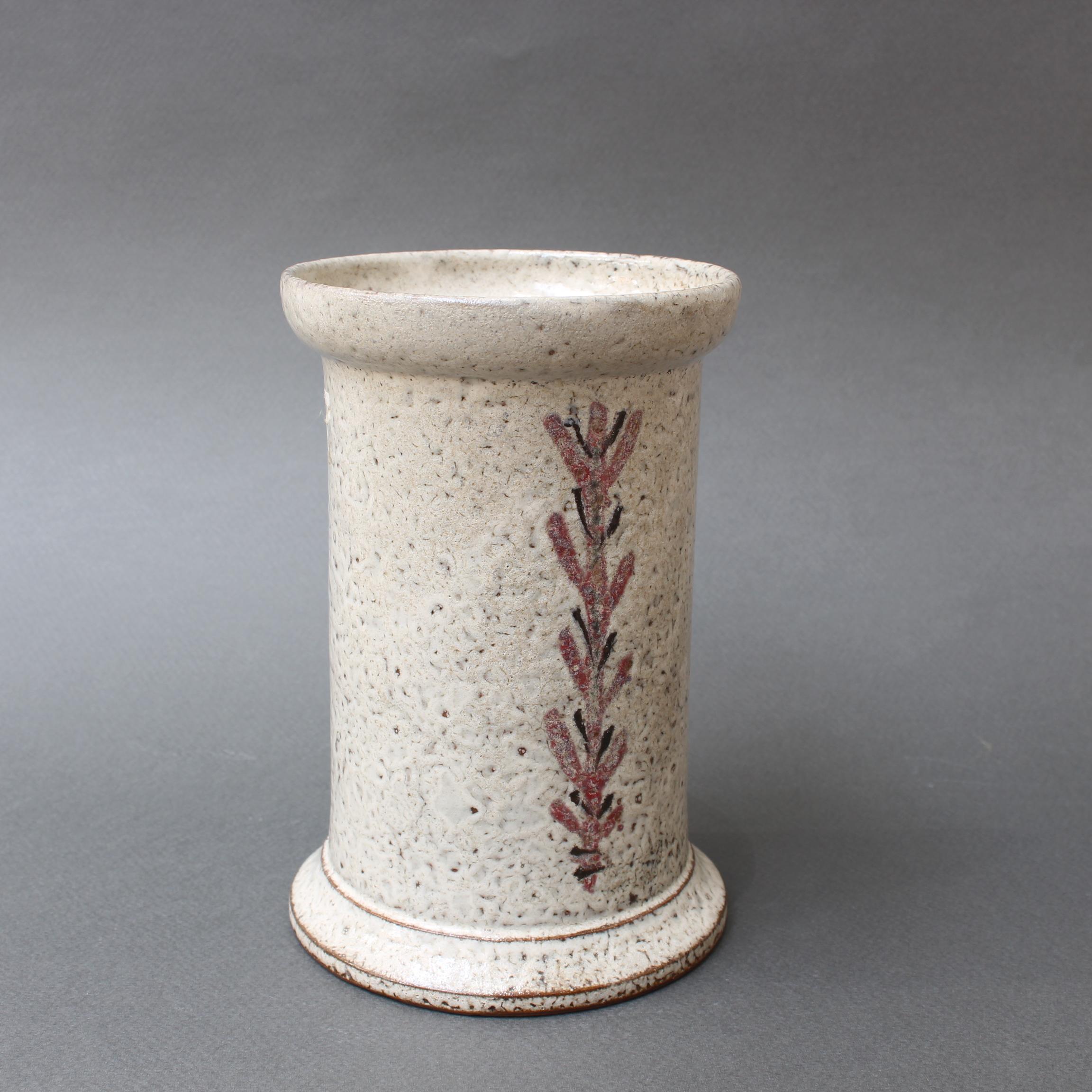 Mid-20th Century Midcentury French Ceramic Jar by Gustave Reynaud, Le Murier, 'circa 1950s'