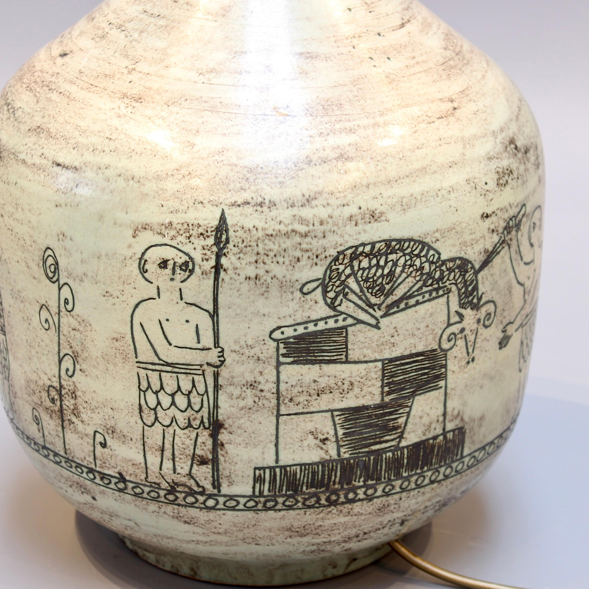 Mid-Century French Ceramic Lamp by Jacques Blin, 'circa 1950s', Large For Sale 7