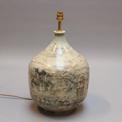 Lampada in ceramica francese di metà secolo di Jacques Blin, 'circa anni '50', grande