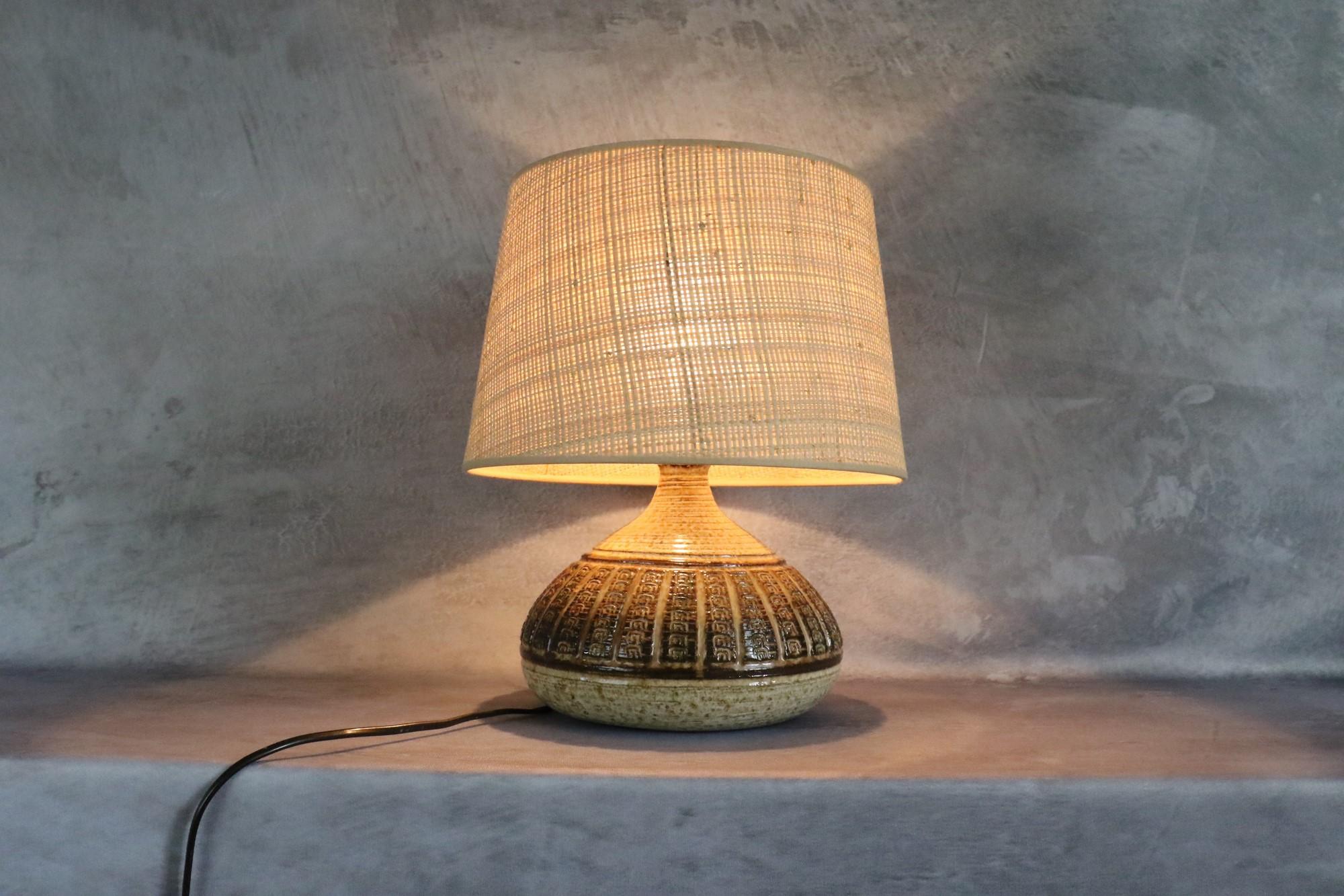 Midcentury French Ceramic Lamp by Marcel Giraud, Vallauris, 1960s Pottery For Sale 4