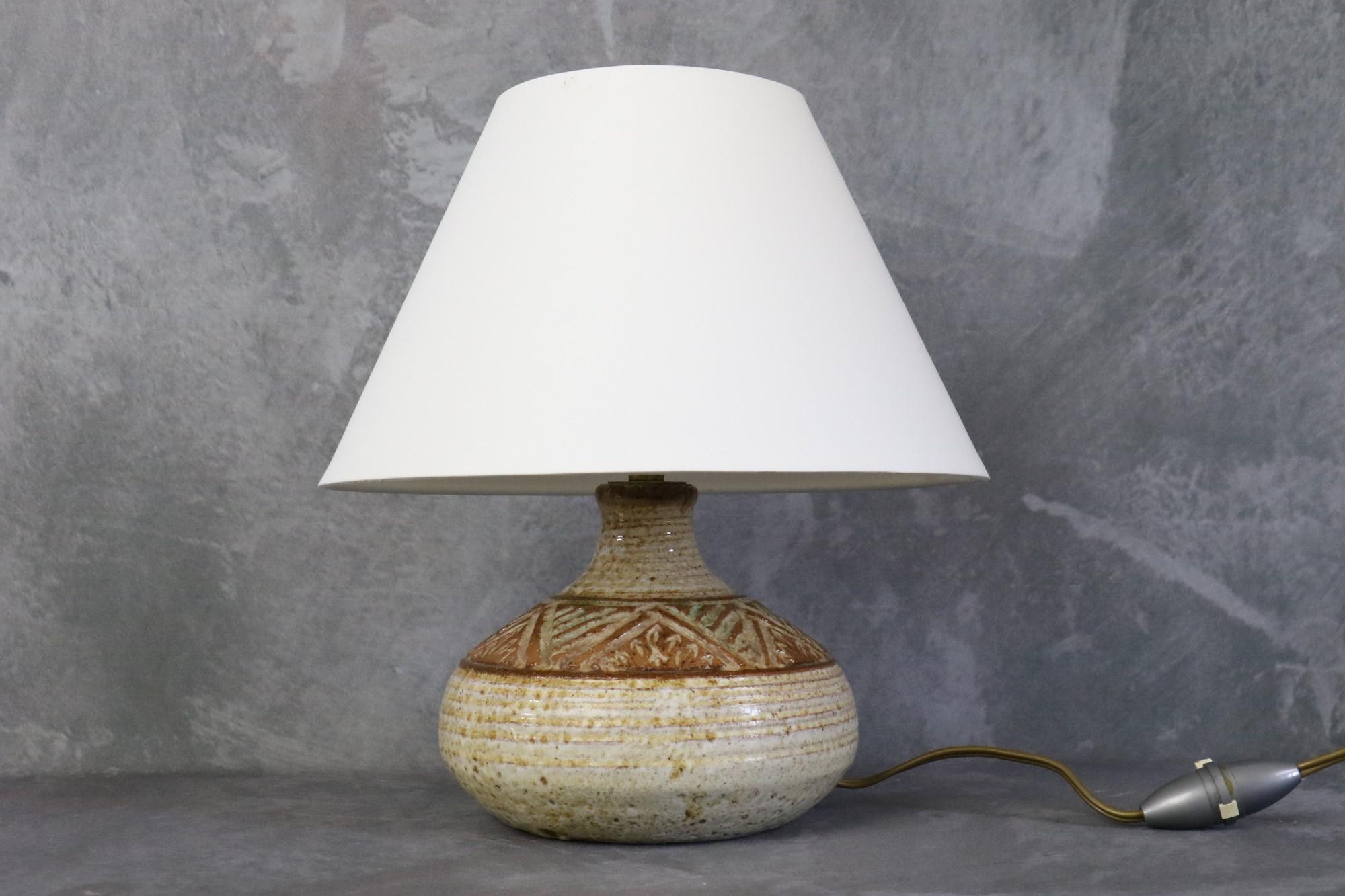 Mid-Century French Ceramic Lamp by Marcel Giraud, Vallauris, 1960s Pottery For Sale 4