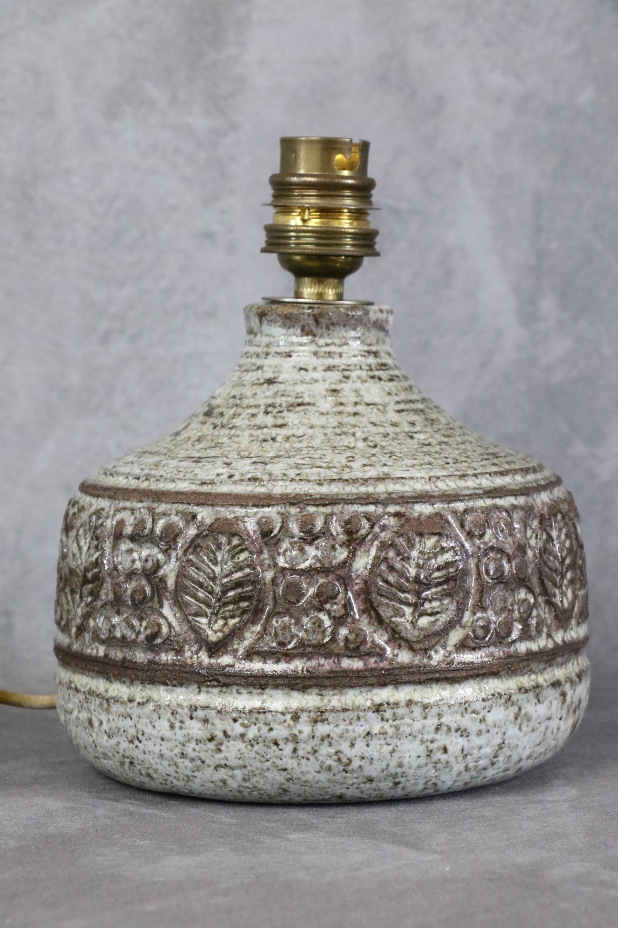 Mid-Century French Ceramic Lamp by Marcel Giraud, Vallauris, 1960s Pottery 6